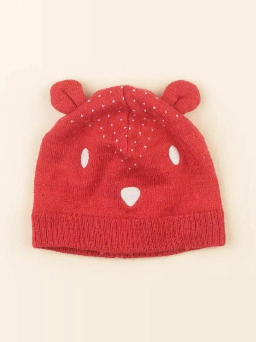 Petit Bateau - bonnet rouge - 3/6 mois