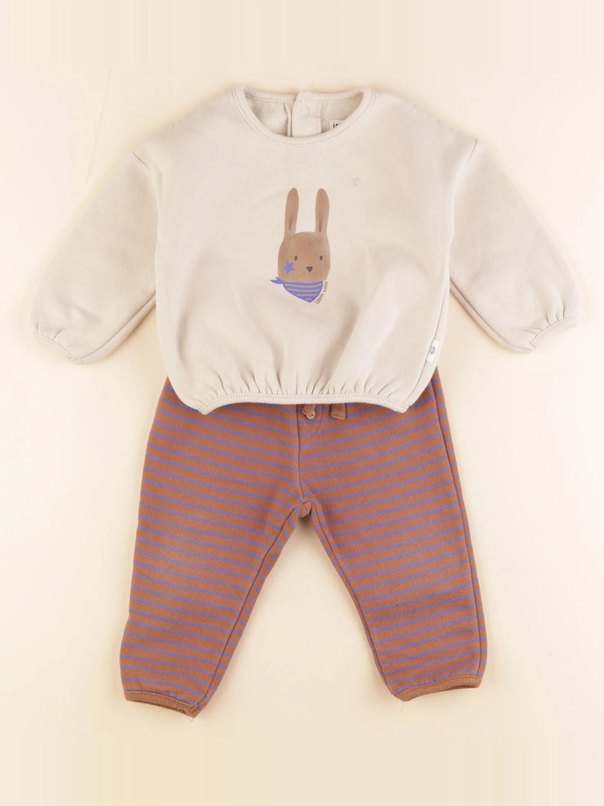 La Redoute - ensemble marron, beige - 12 mois