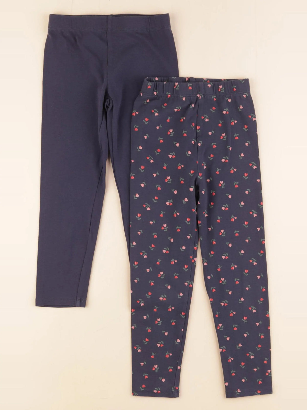 Vertbaudet - lot de 2 leggings bleu - 4 ans