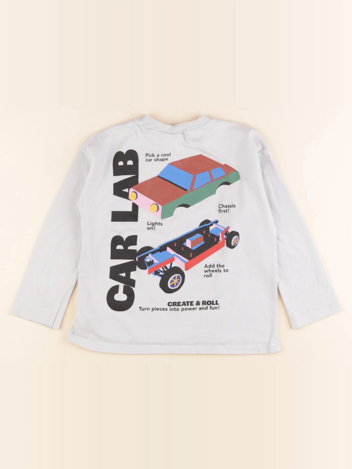 Zara - tee-shirt imprimé au dos bleu - 4 ans