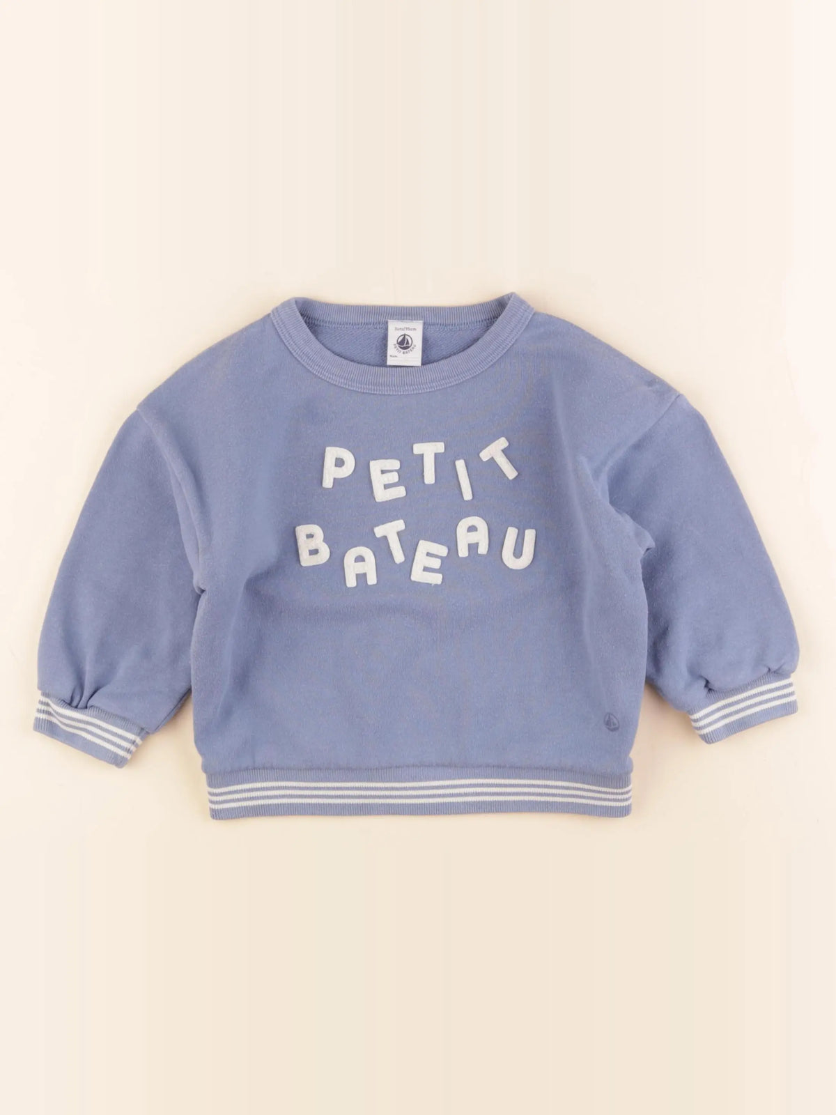 Petit Bateau - sweat bleu - 3 ans