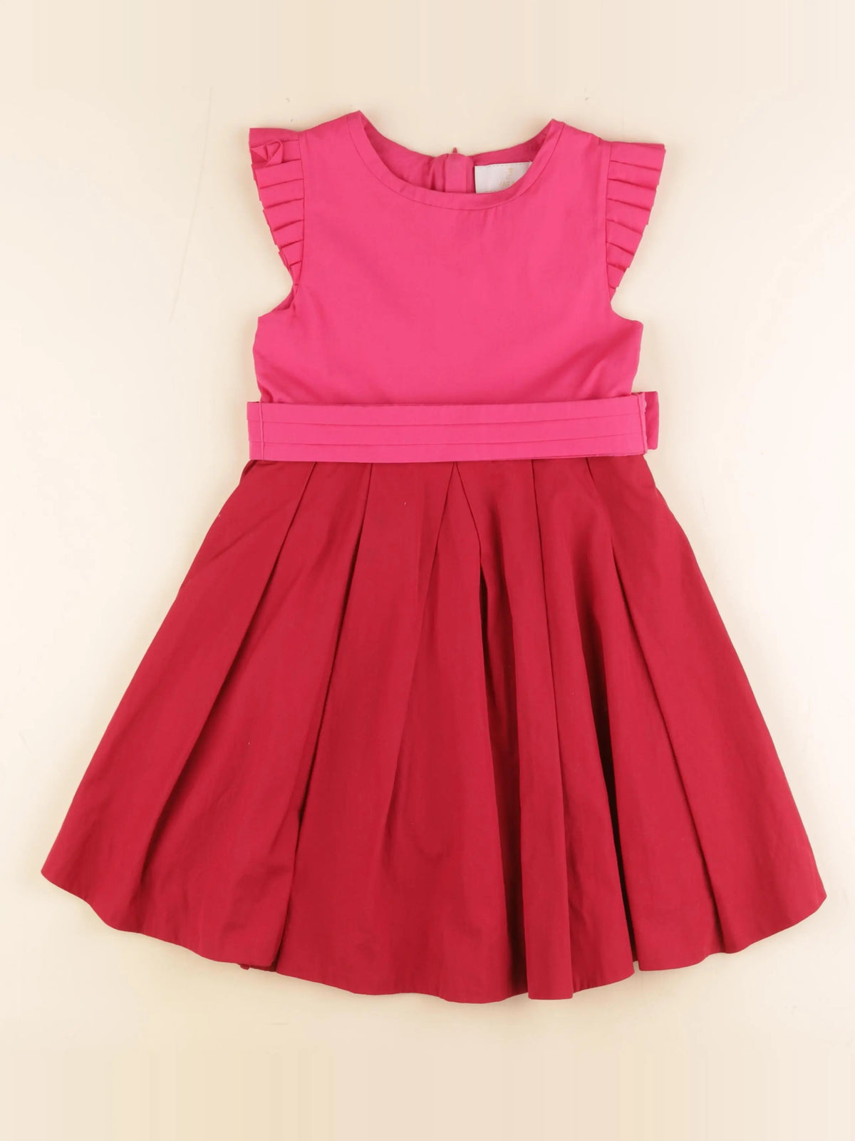 Jacadi - robe rouge, rose - 8 ans