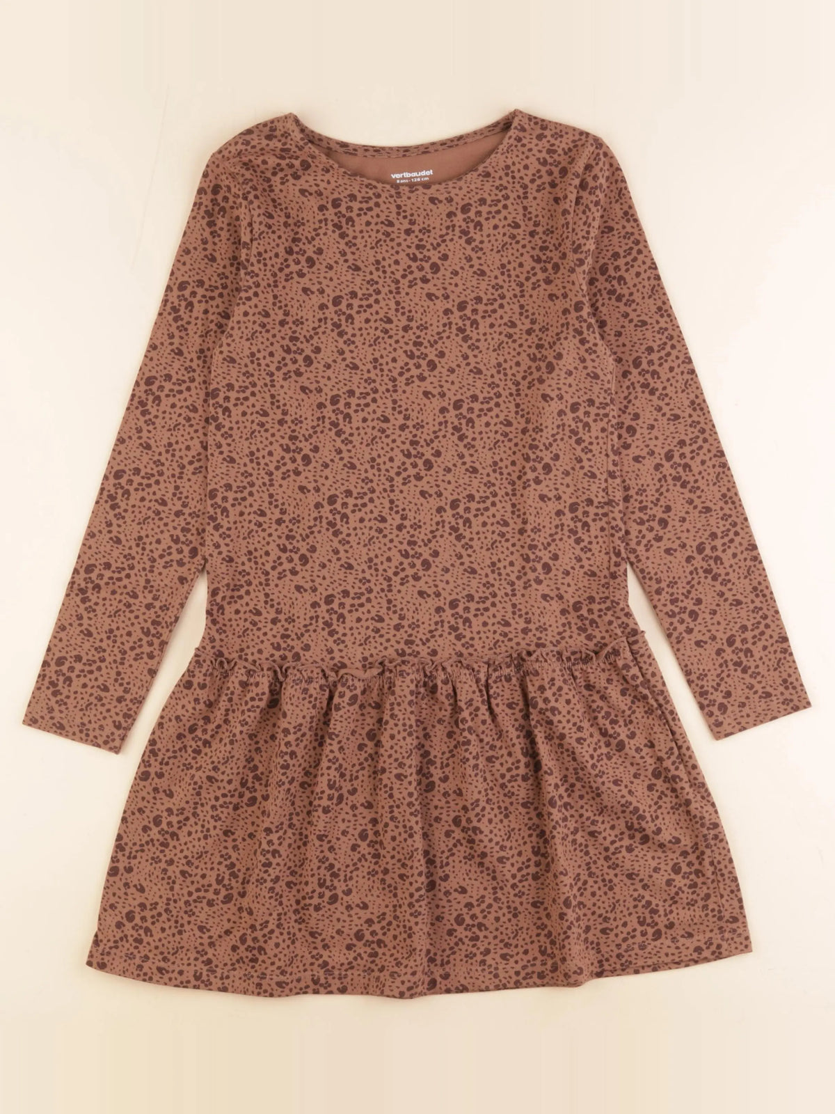 Vertbaudet - robe marron - 8 ans