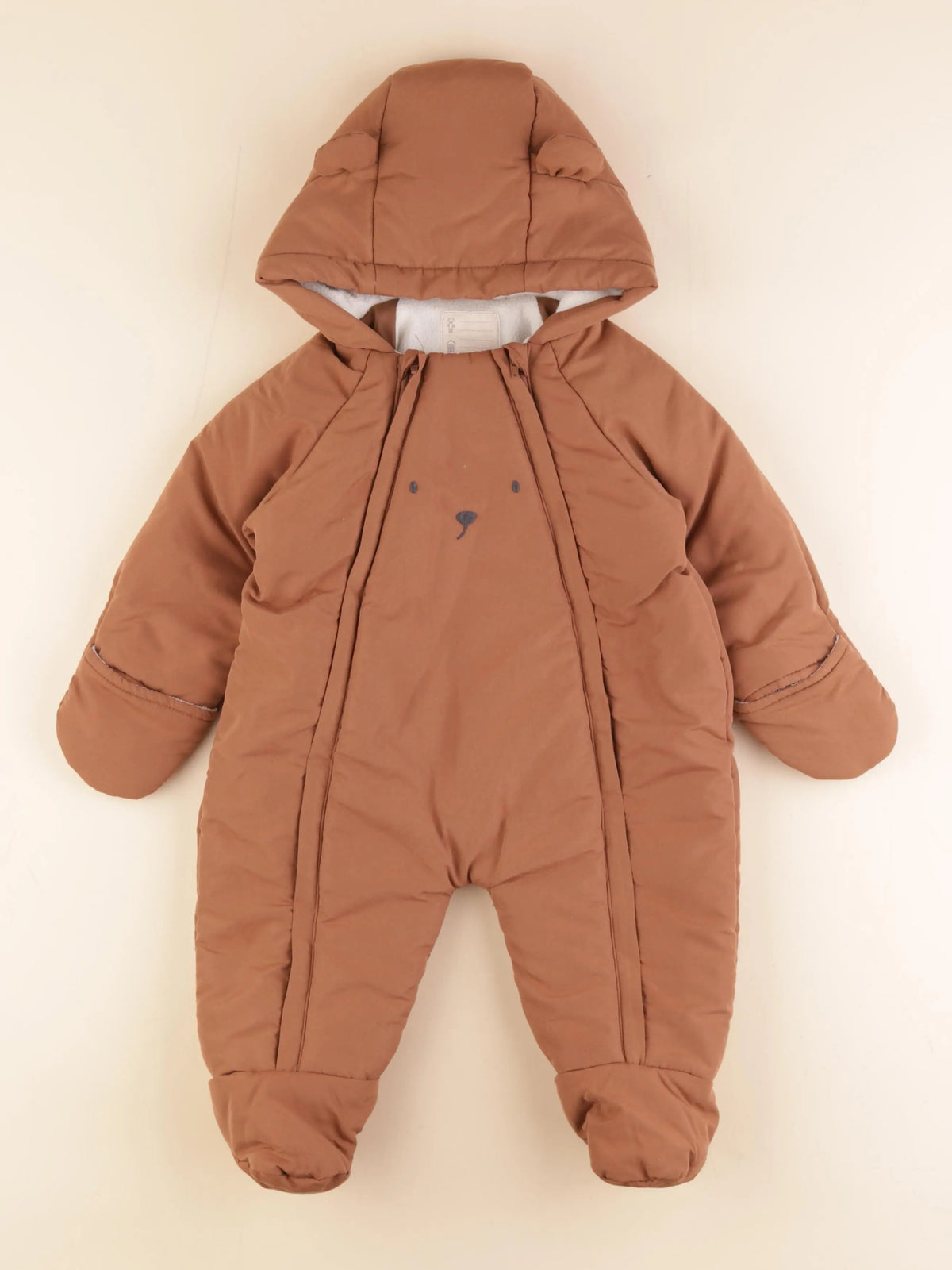 Vertbaudet - combi-pilote marron - 12 mois