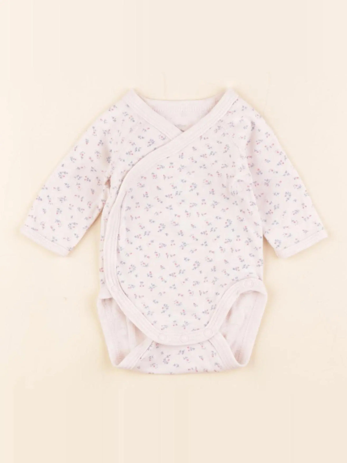 Petit Bateau - body rose, bleu - 0 mois