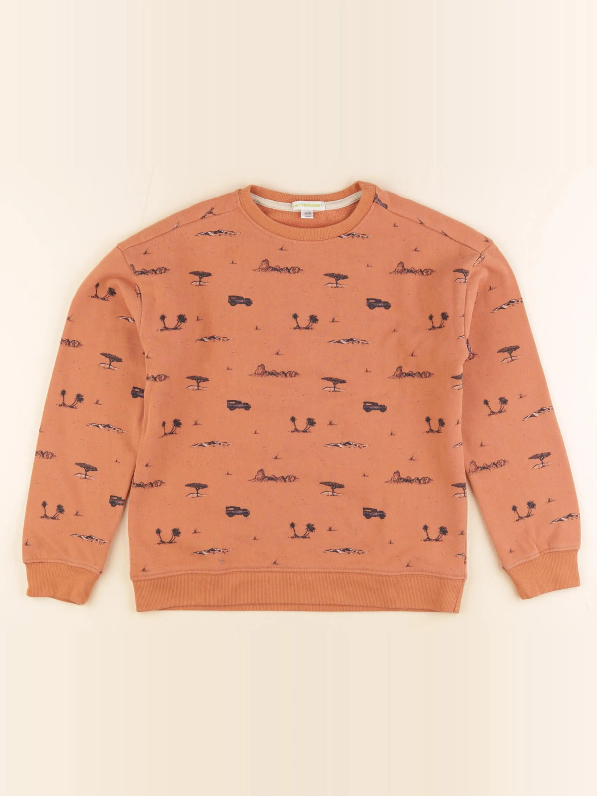 Vertbaudet - sweat orange - 10 ans