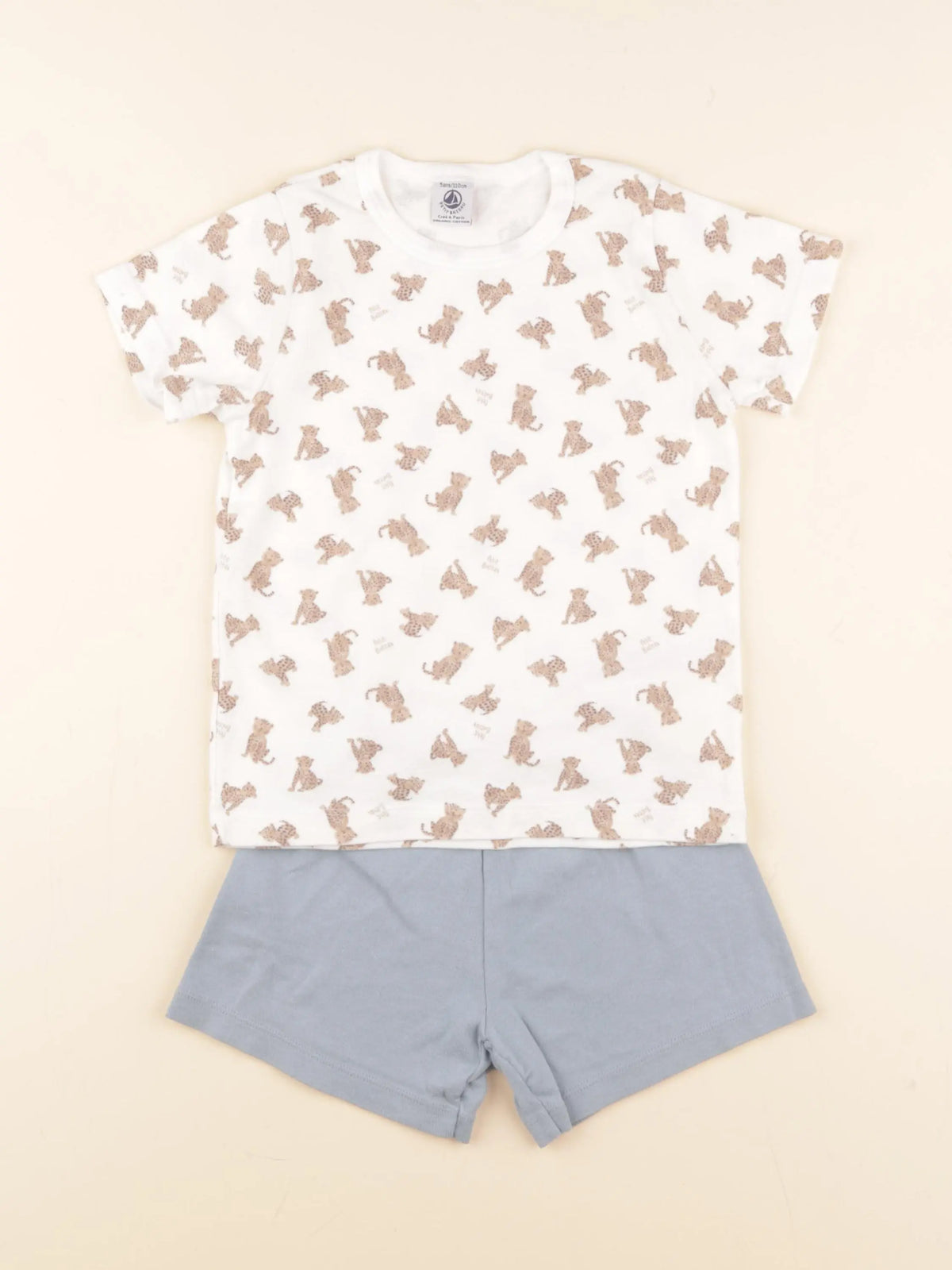 Petit Bateau - pyjama coton blanc - 5 ans