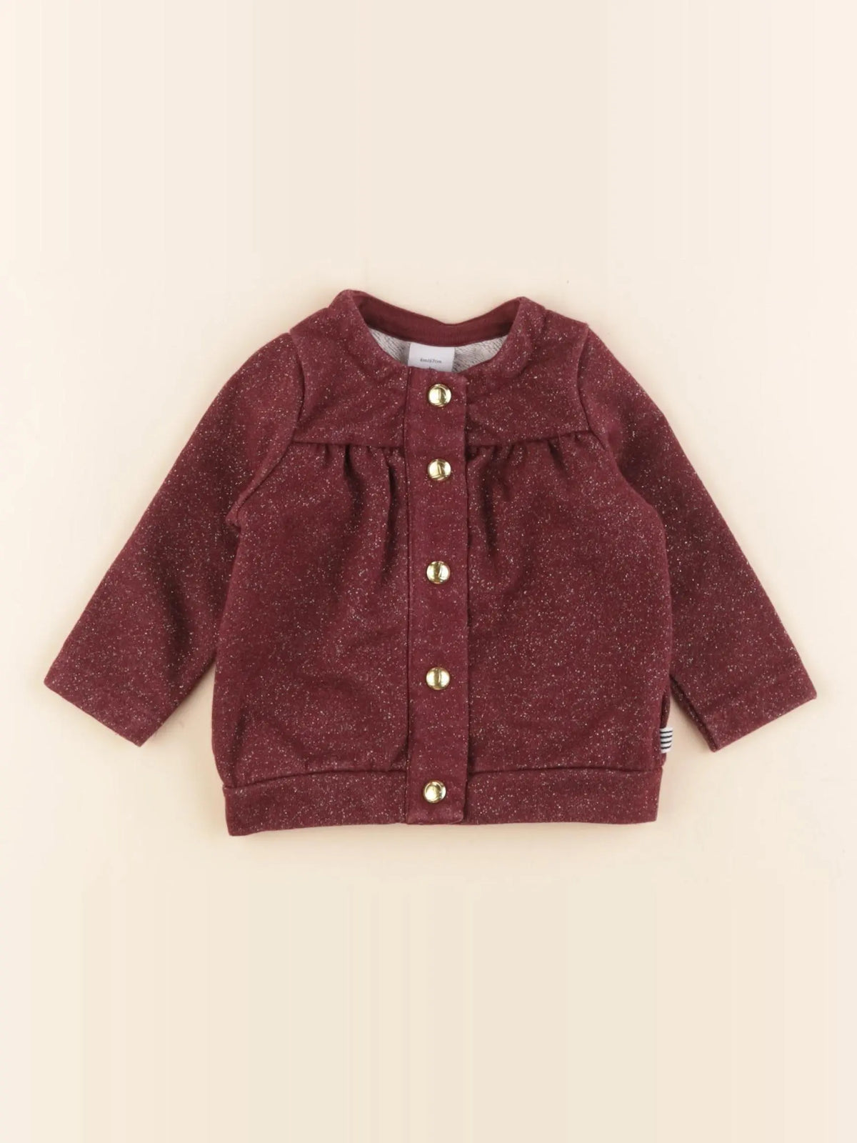 Petit Bateau - gilet violet - 6 mois