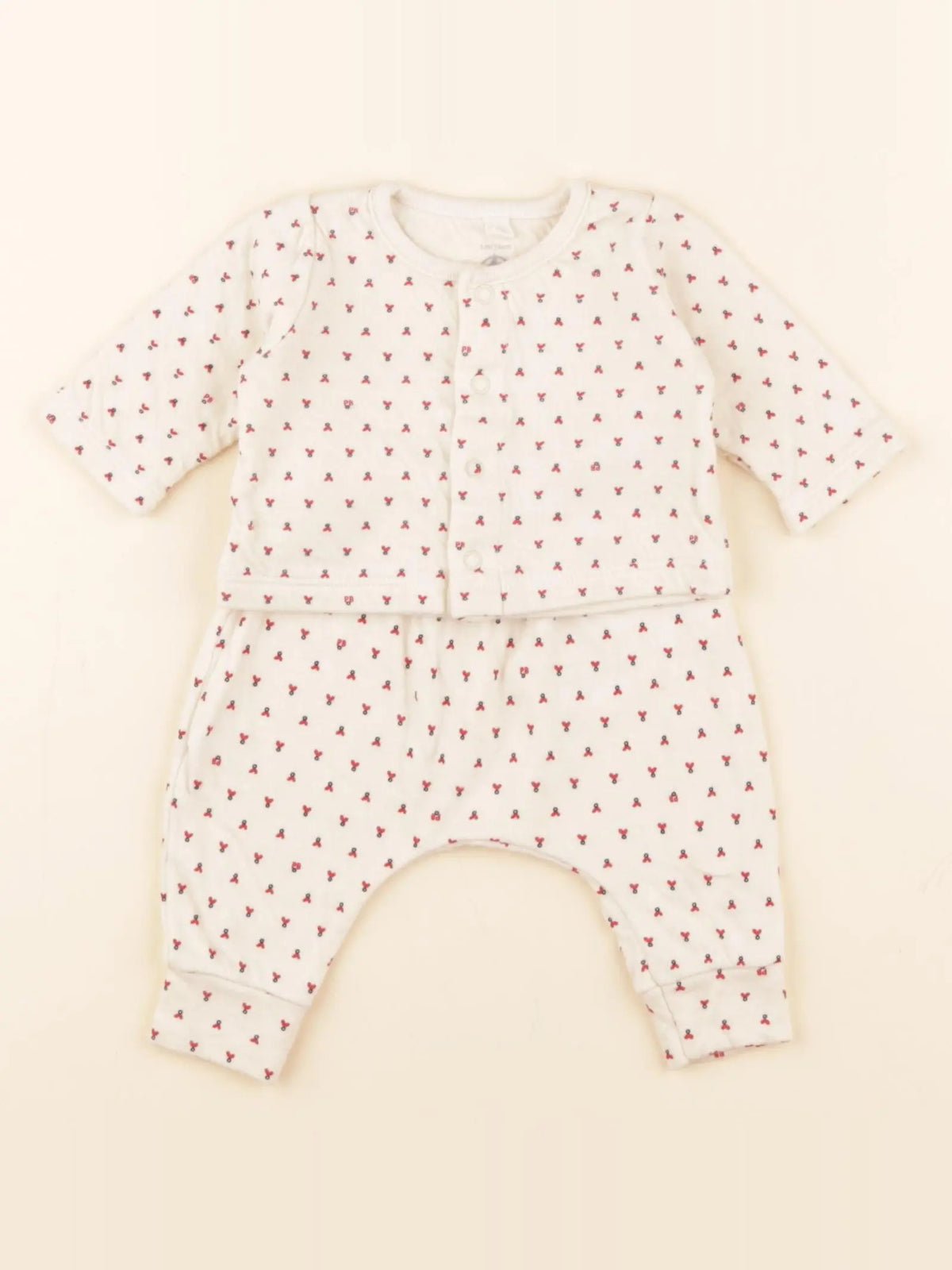 Petit Bateau - ensemble beige - 1 mois