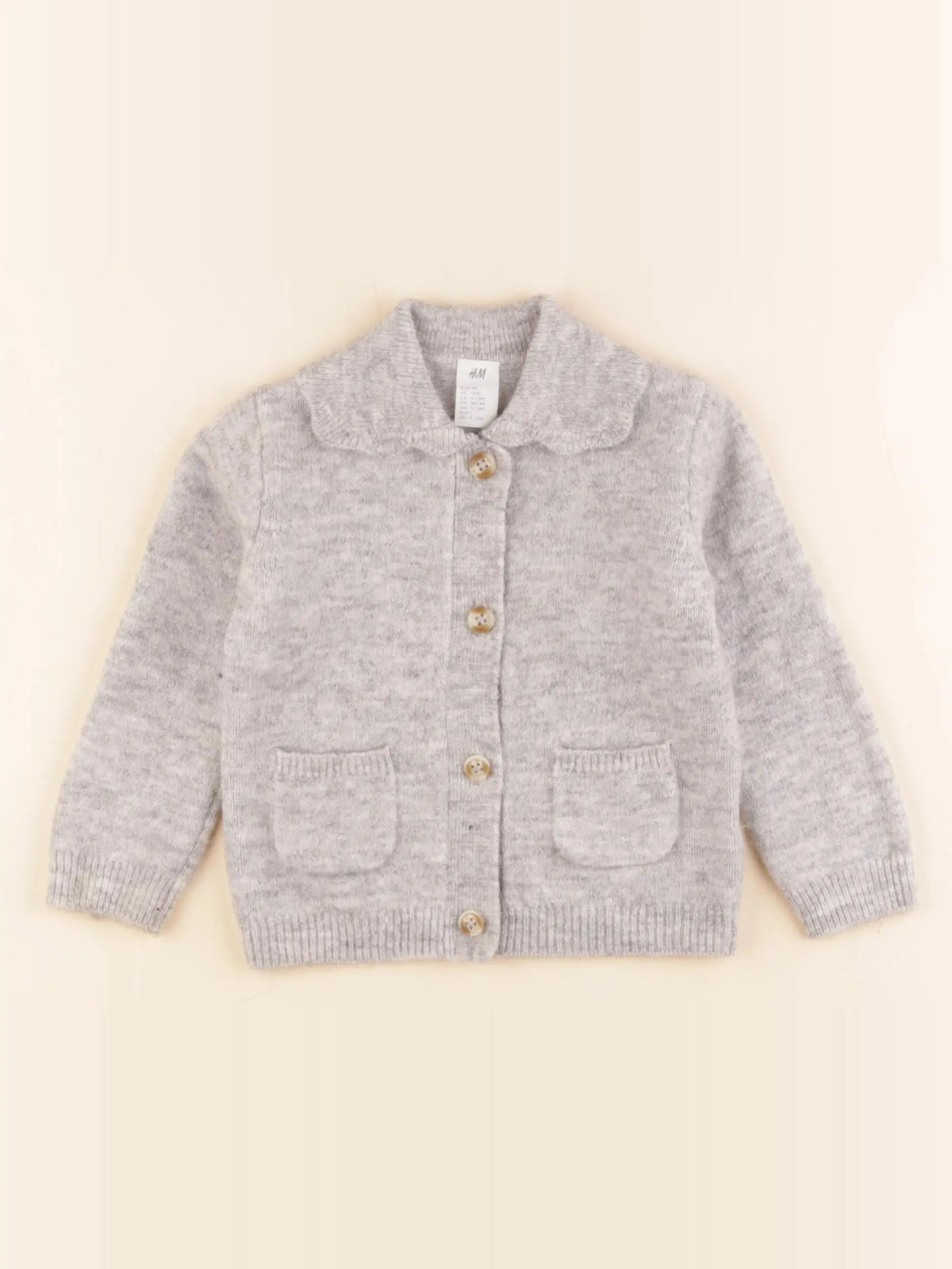 H&M - gilet gris - 9/12 mois