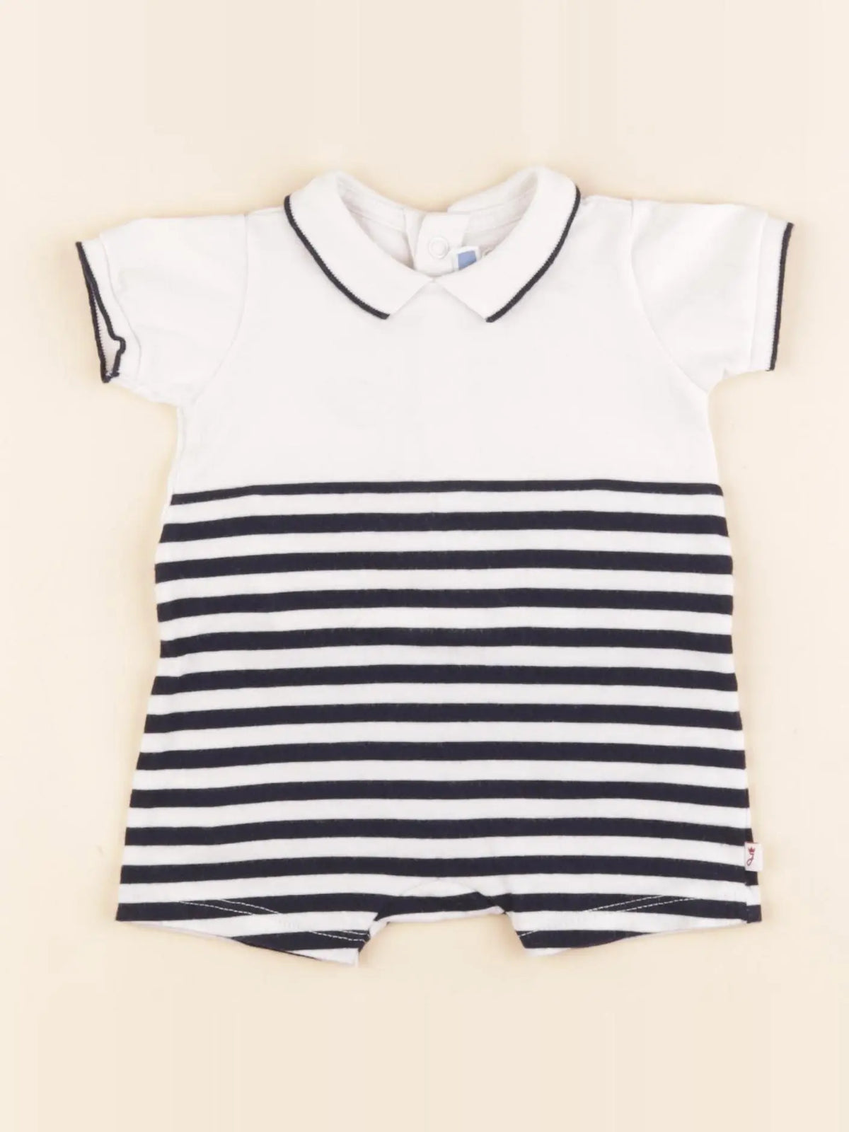 Jacadi - combinaison blanc, bleu - 3 mois