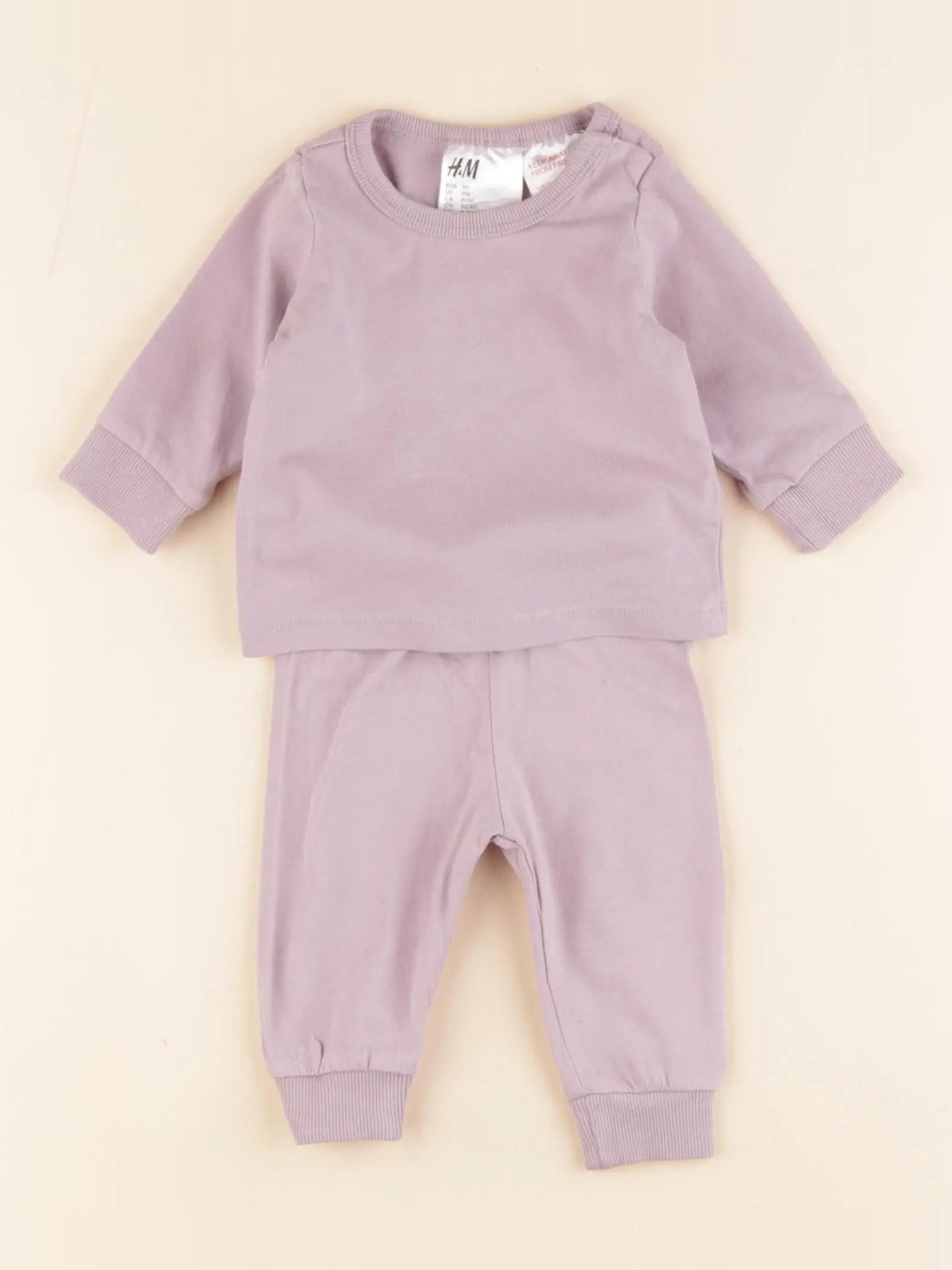 H&M - pyjama coton violet - 0/1 mois
