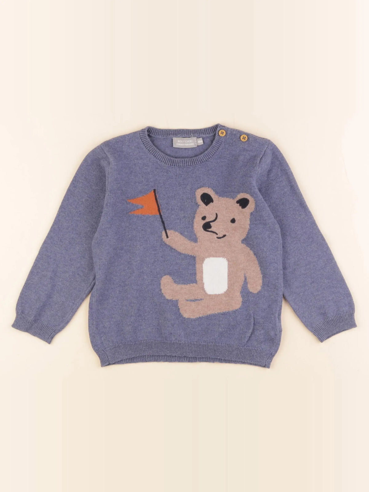 Boutchou - pull bleu - 36 mois