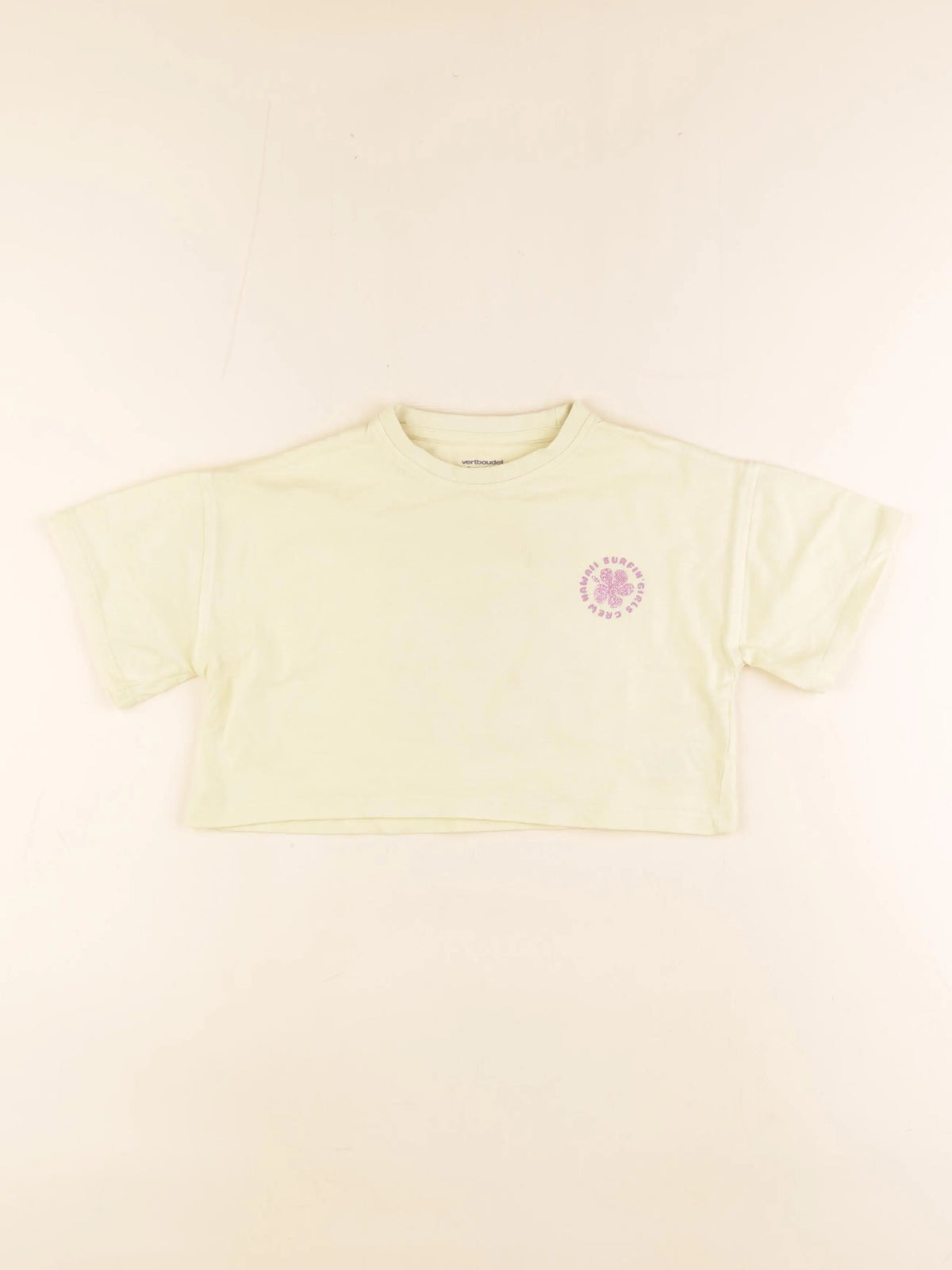 Vertbaudet - tee-shirt court imprimé au dos jaune - 3 ans