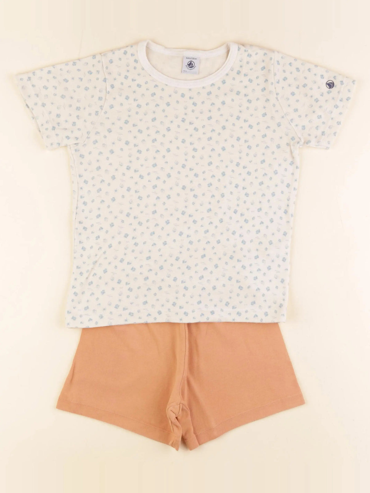 Petit Bateau - pyjama coton marron, bleu - 6 ans