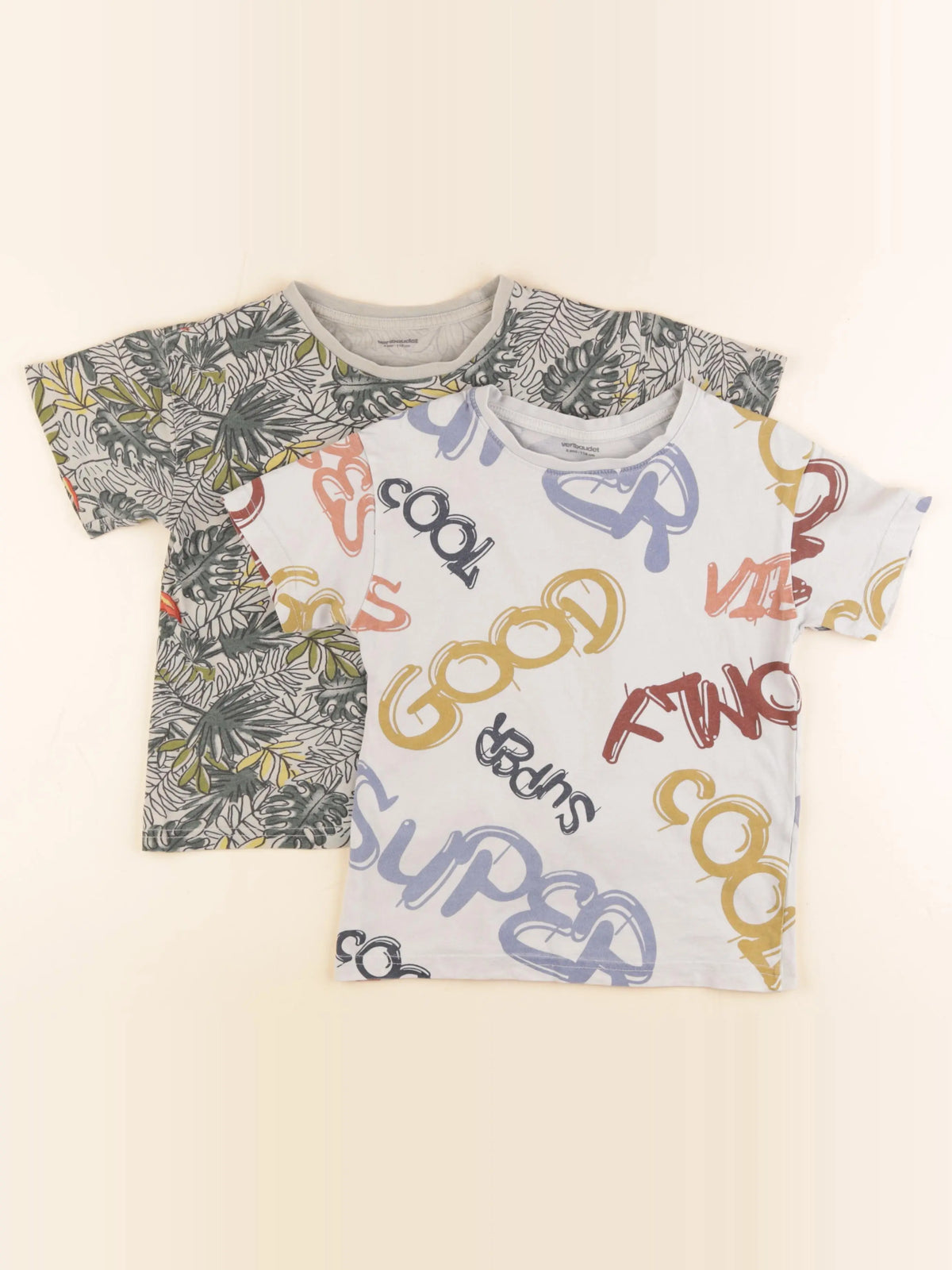 Vertbaudet - lot de 2 tee-shirts multicolore - 6 ans