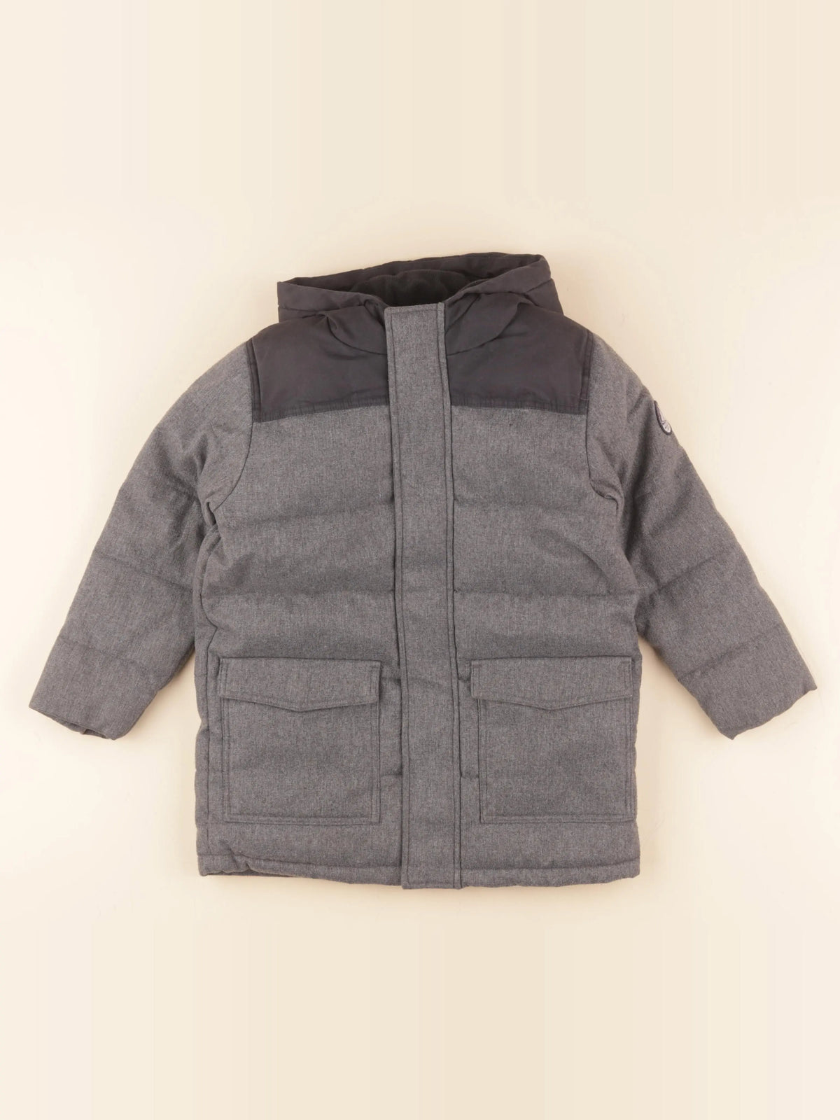 Petit Bateau - doudoune gris - 5 ans