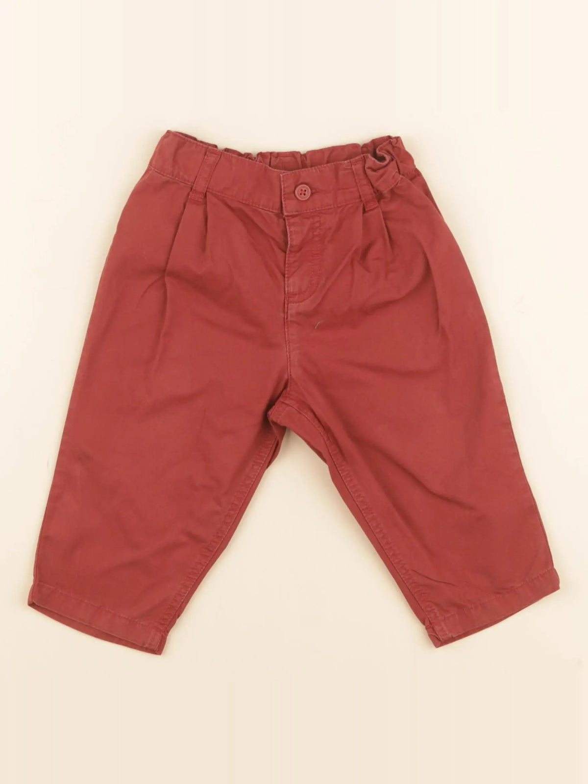 Petit Bateau - pantalon rouge - 12 mois