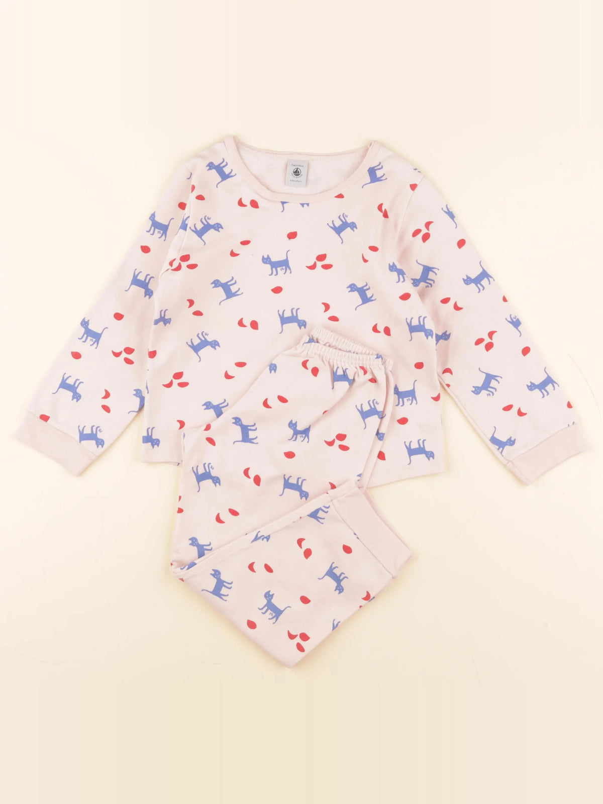 Petit Bateau - pyjama coton rose - 5 ans