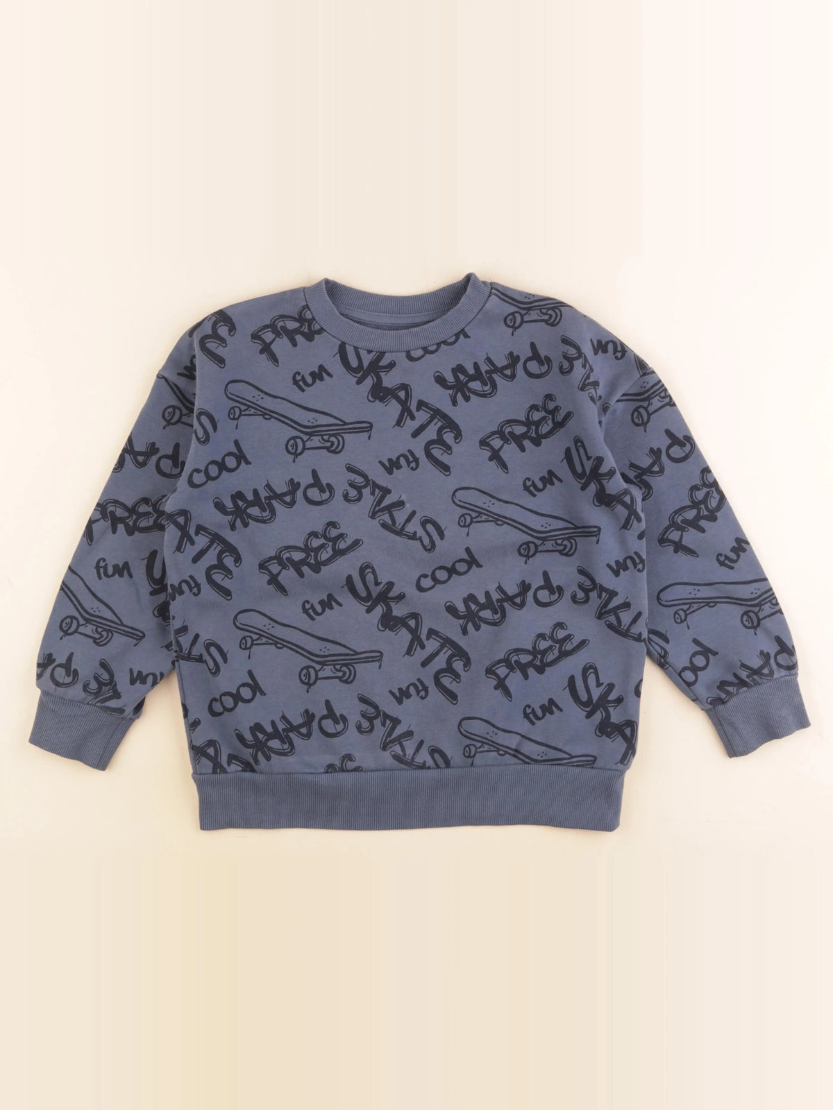 Vertbaudet - sweat bleu - 8 ans