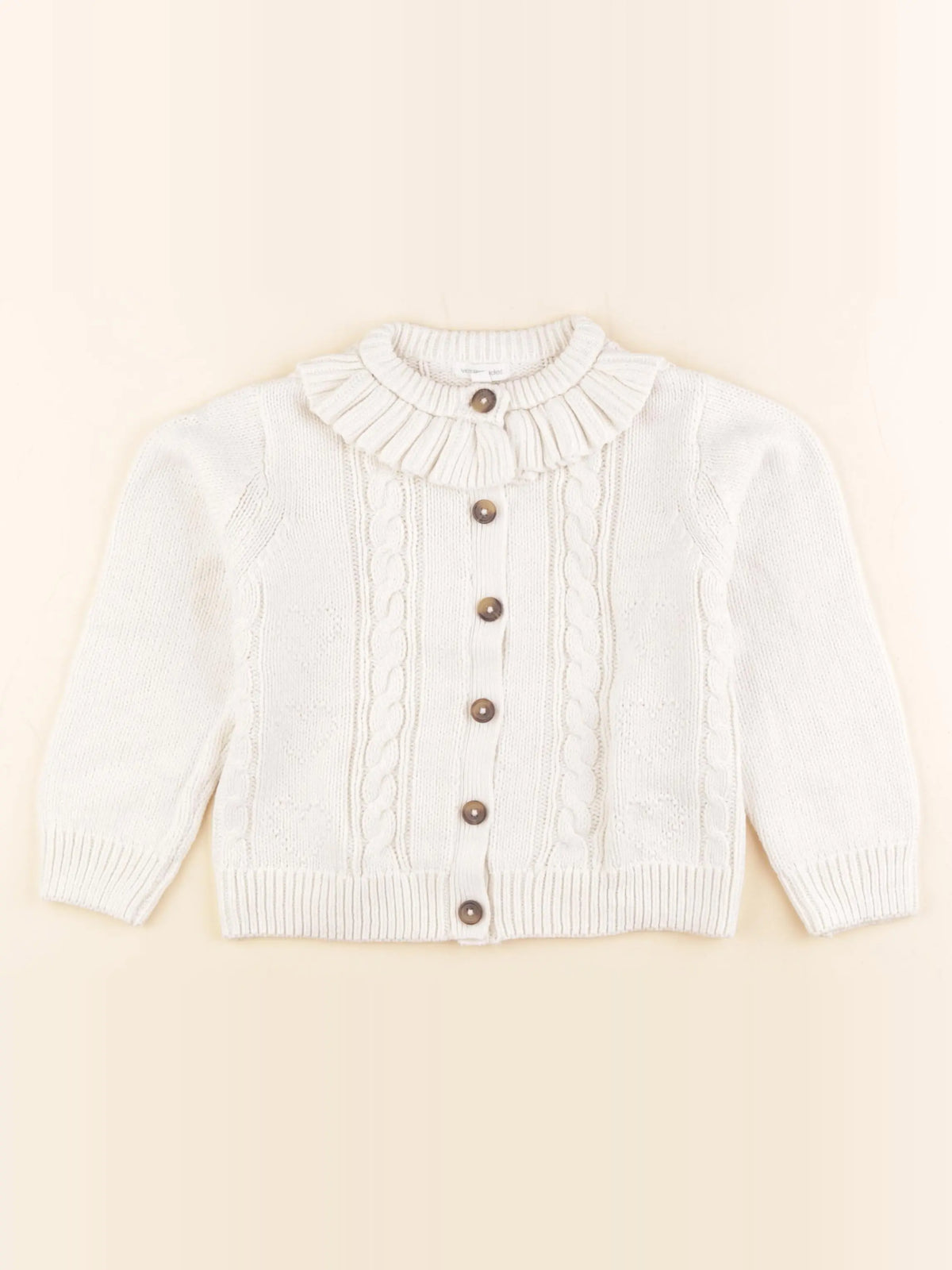 Vertbaudet - gilet beige - 6 ans