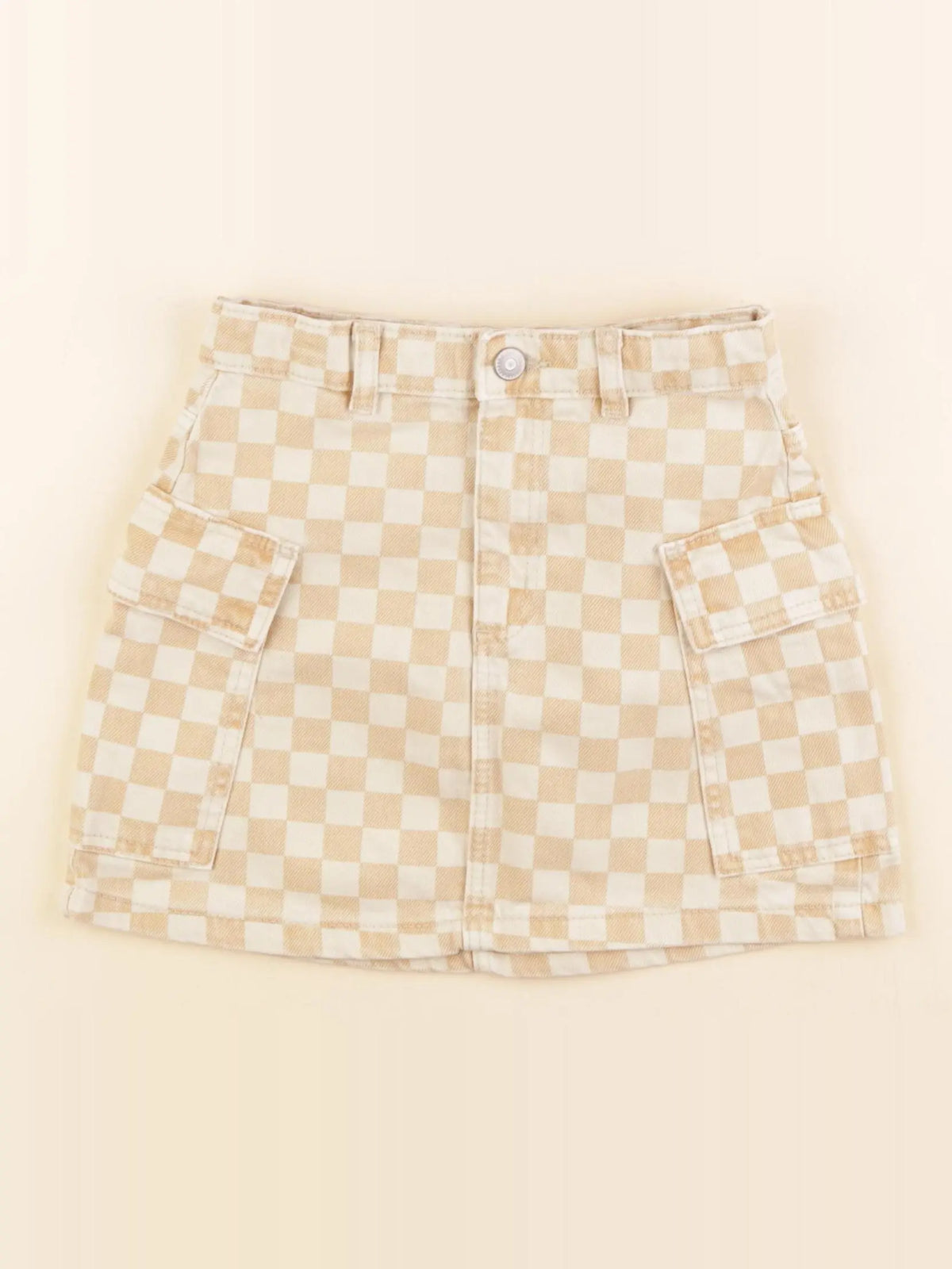 Vertbaudet - jupe beige, orange - 6 ans