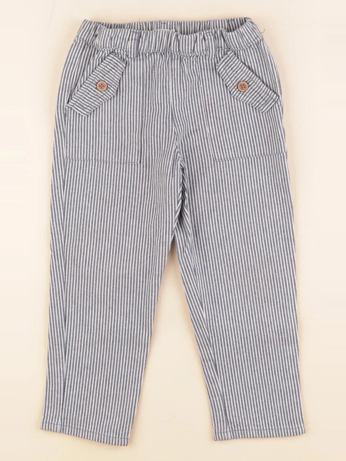 Boutchou - pantalon bleu, blanc - 36 mois