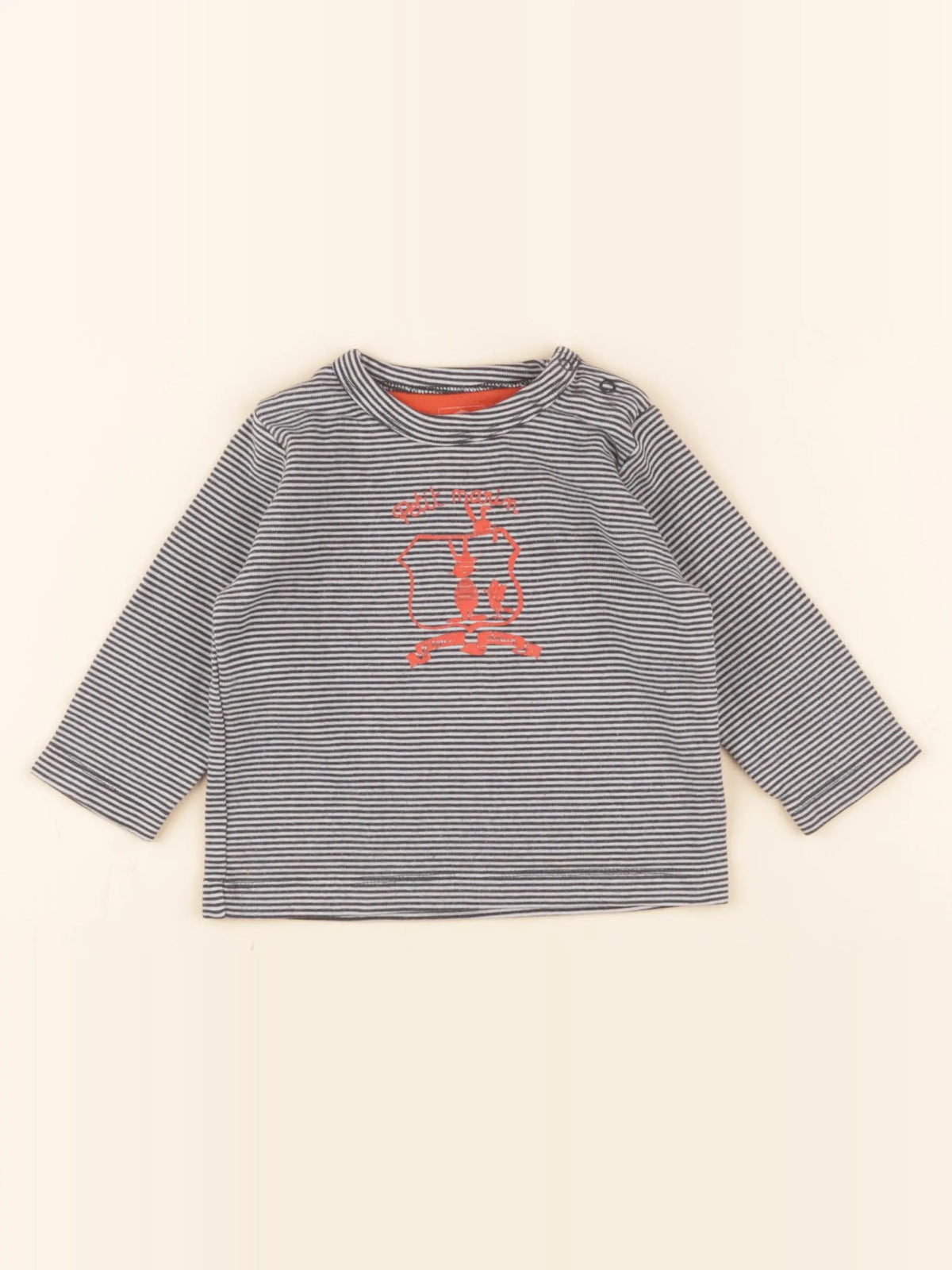 Petit Bateau - tee-shirt bleu - 12 mois