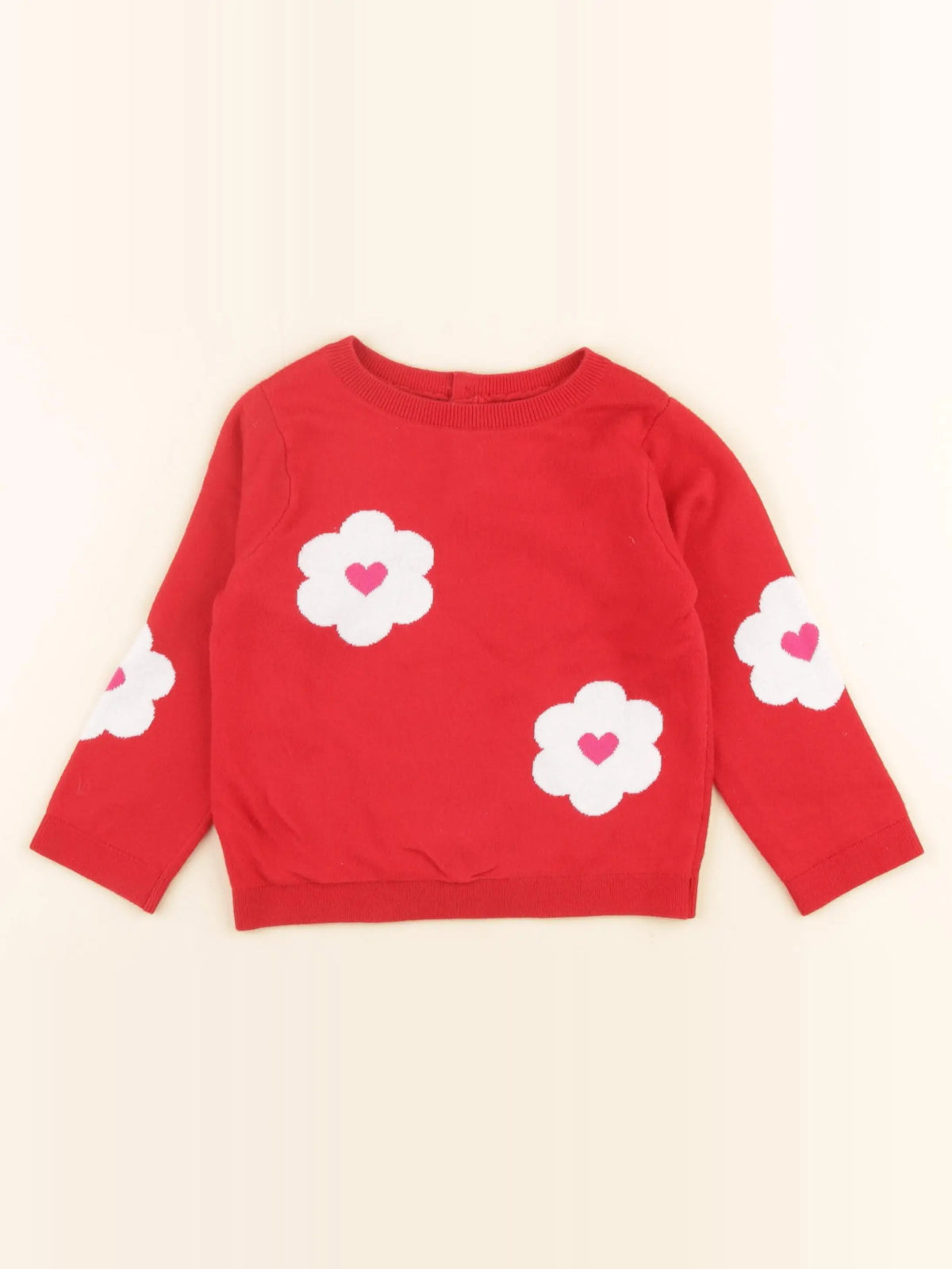Jacadi - pull rouge - 24 mois