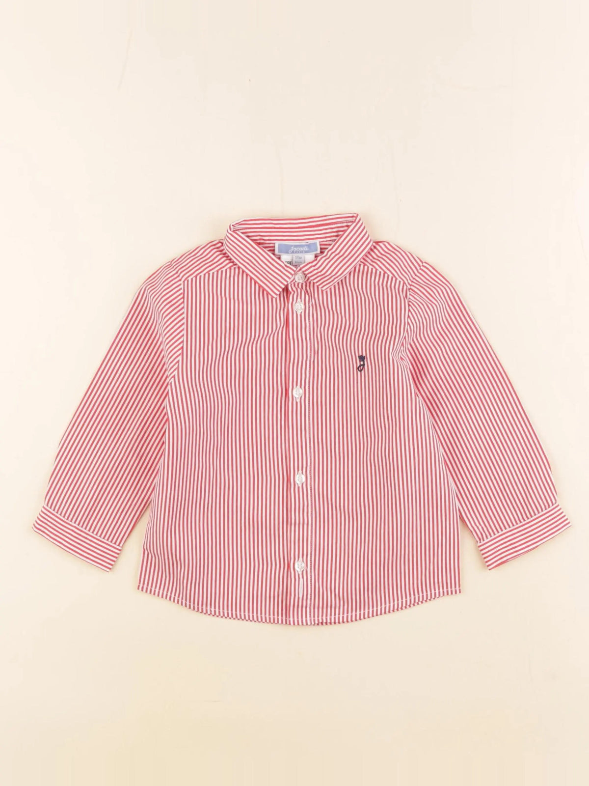 Jacadi - chemise rouge, blanc - 18 mois