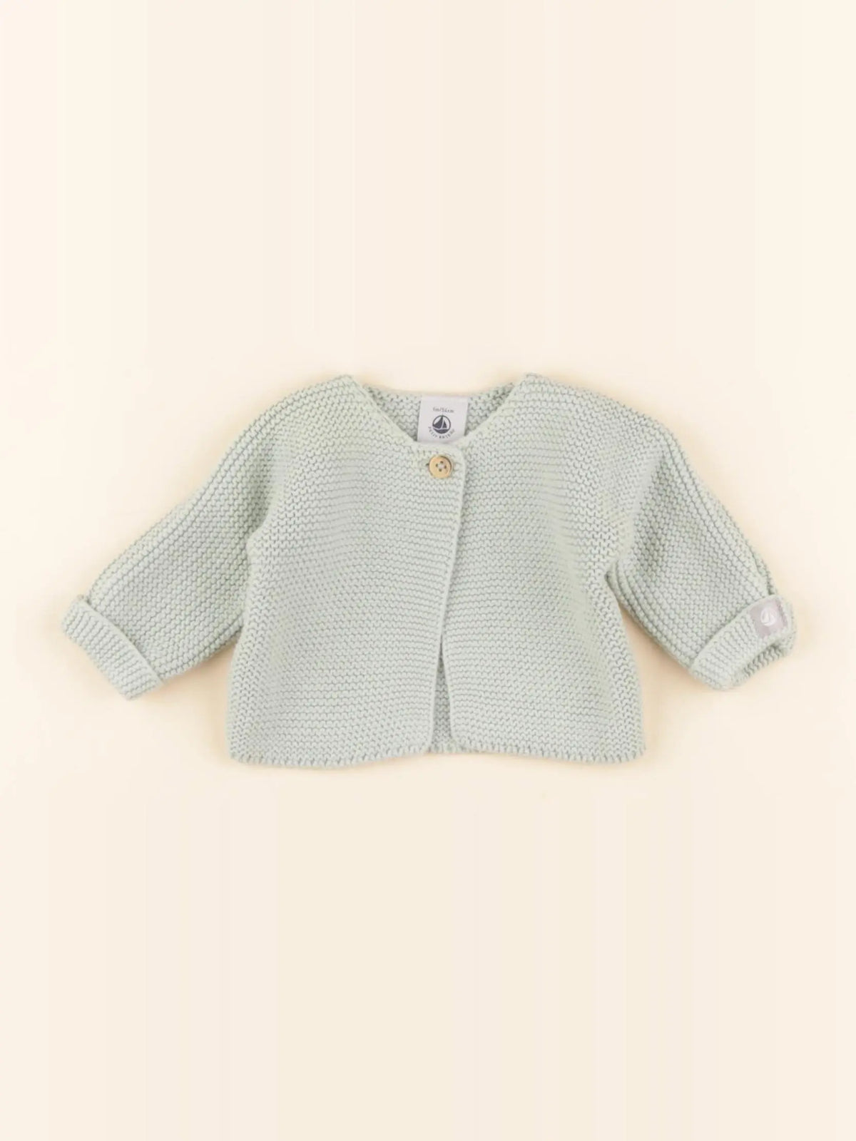 Petit Bateau - gilet vert - 1 mois