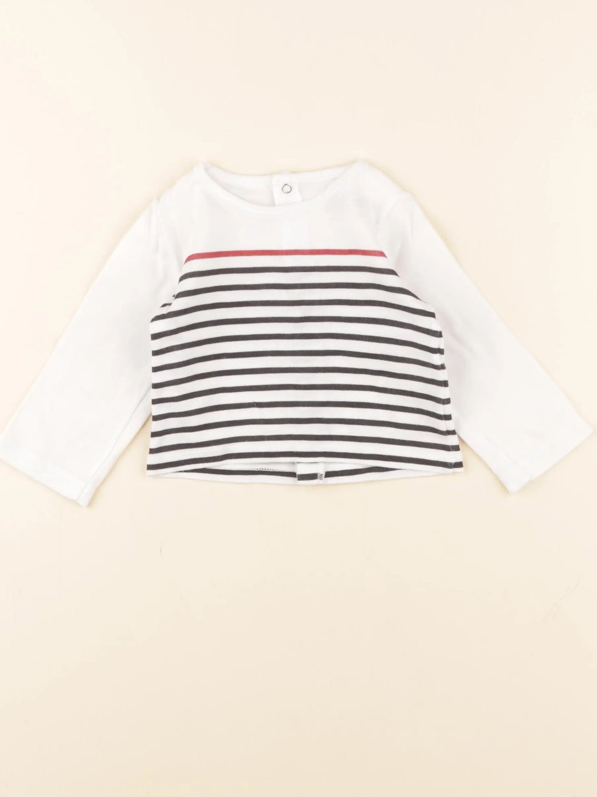 Petit Bateau - tee-shirt bleu, blanc - 6 mois