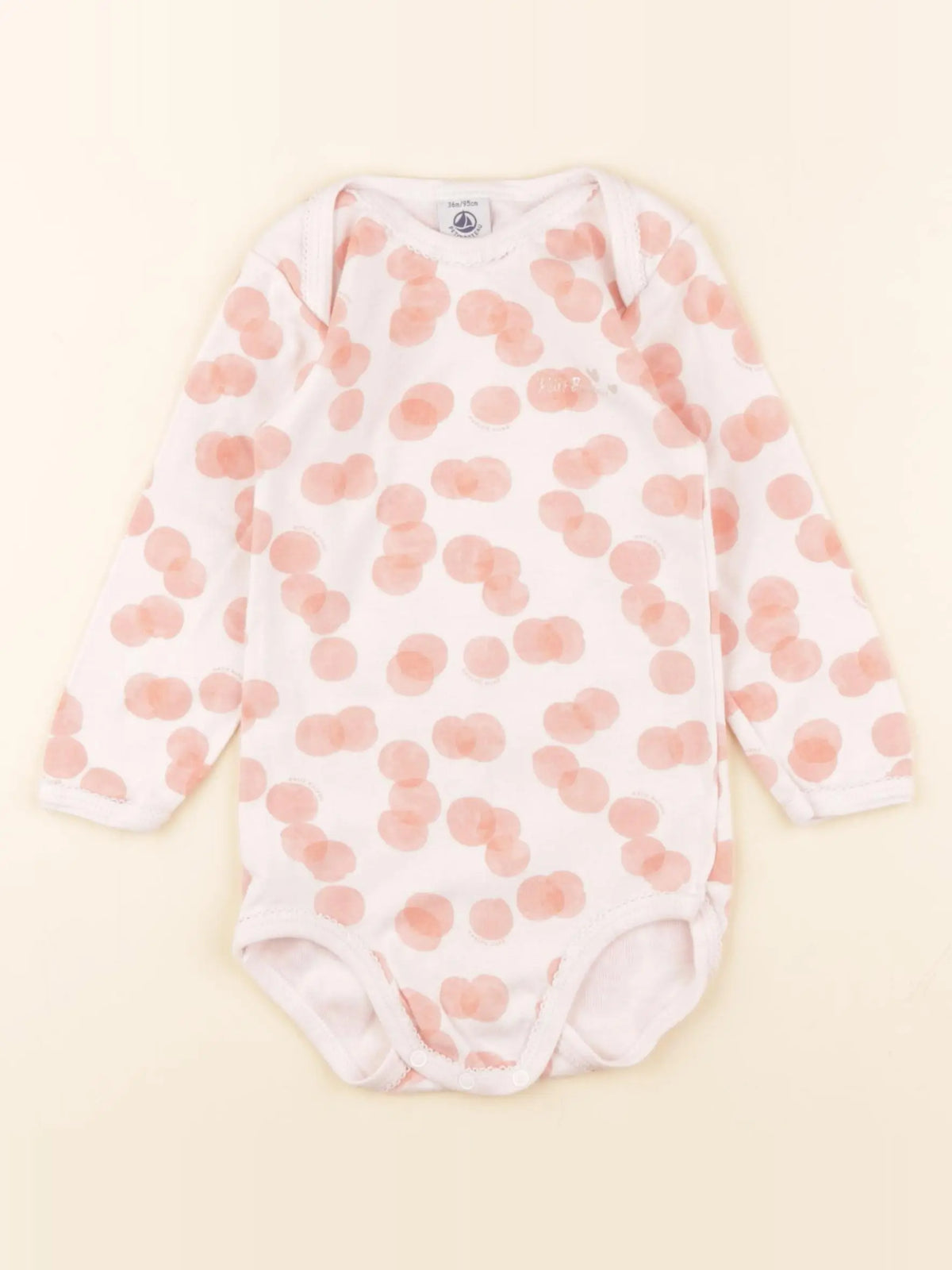 Petit Bateau - body rose - 36 mois
