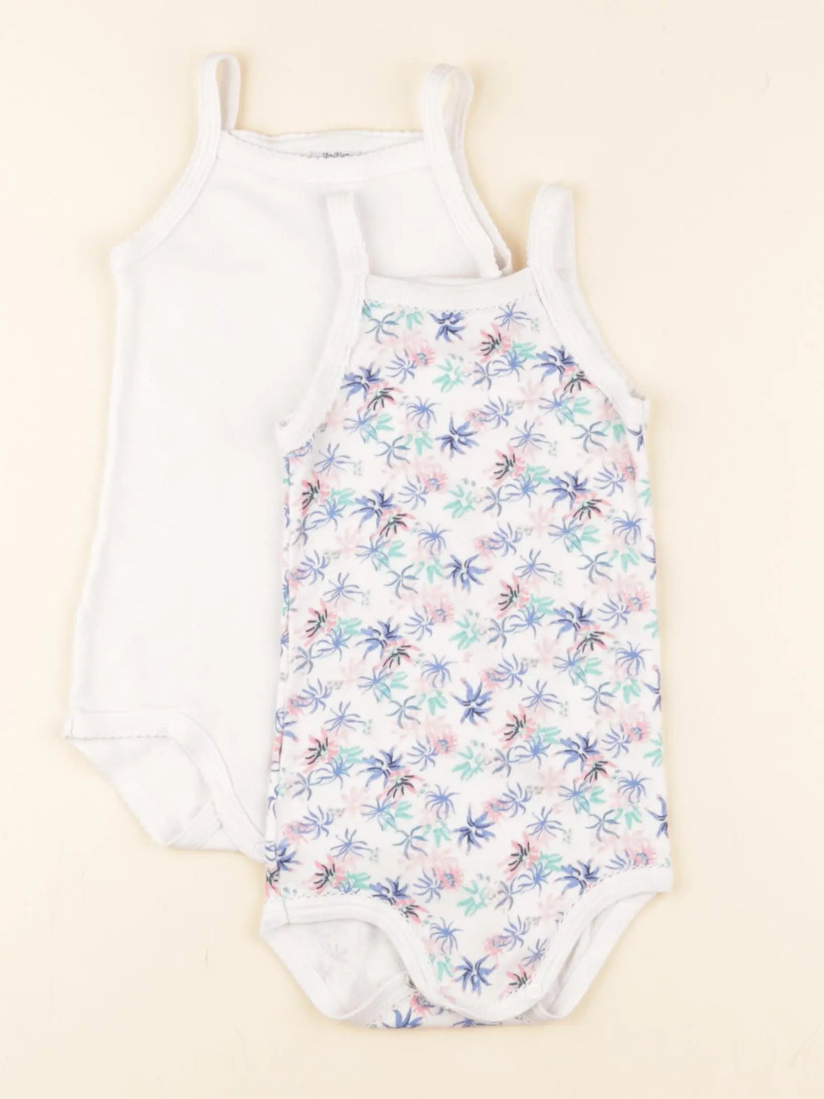 Petit Bateau - lot de 2 bodies en coton multicolore - 18 mois