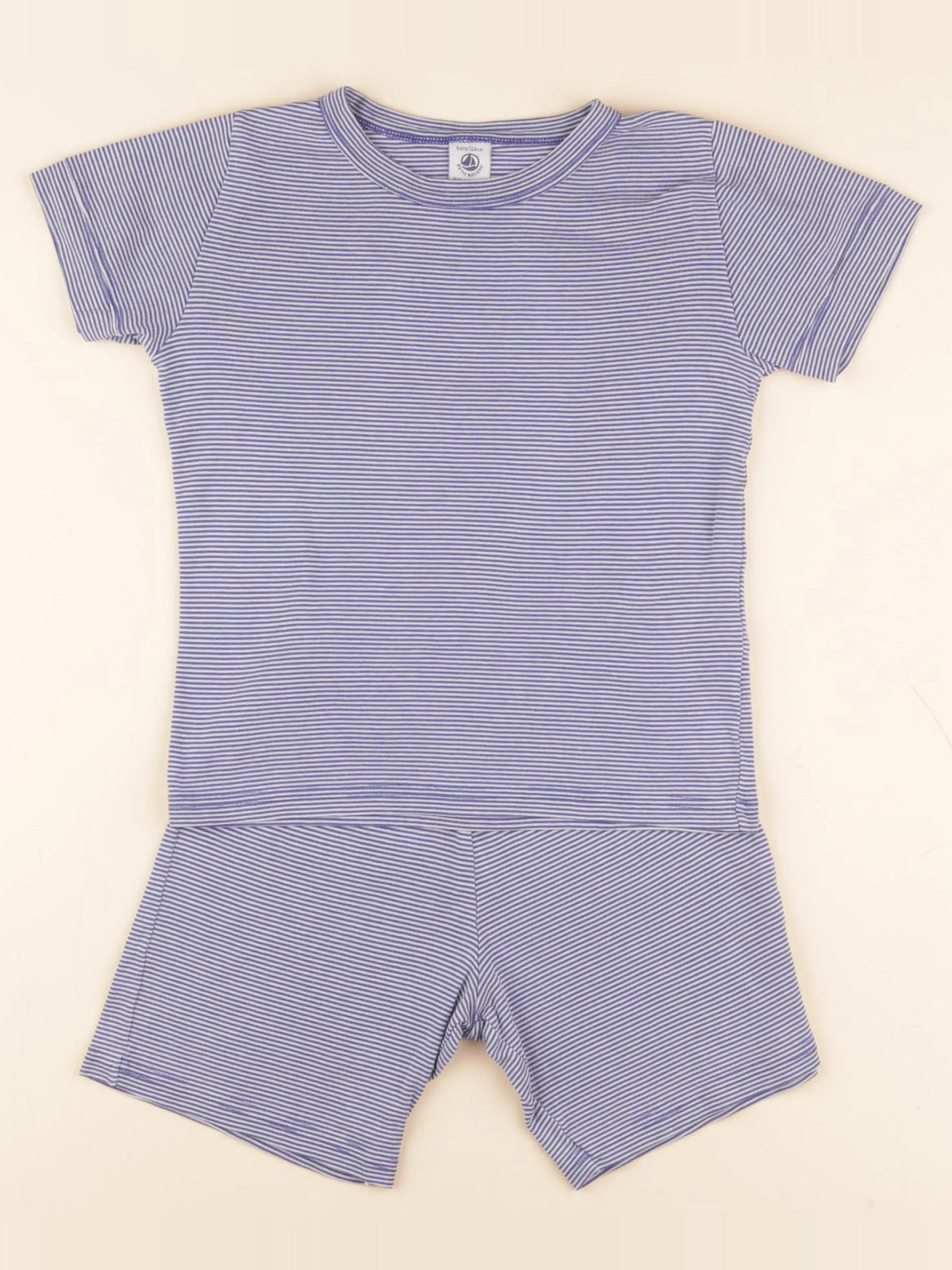 Petit Bateau - pyjama coton bleu - 6 ans