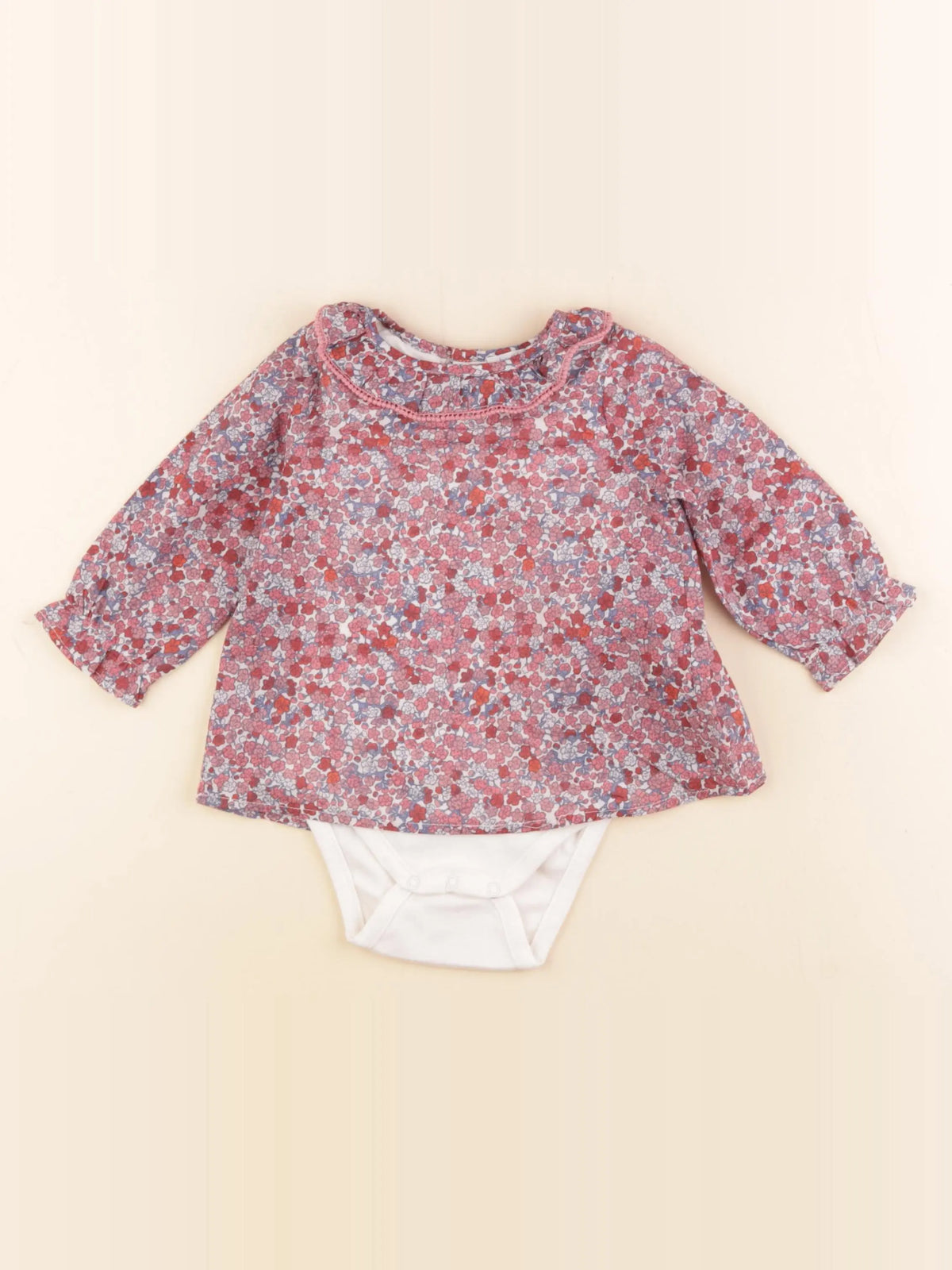 Boutchou - body blouse rose - 12 mois
