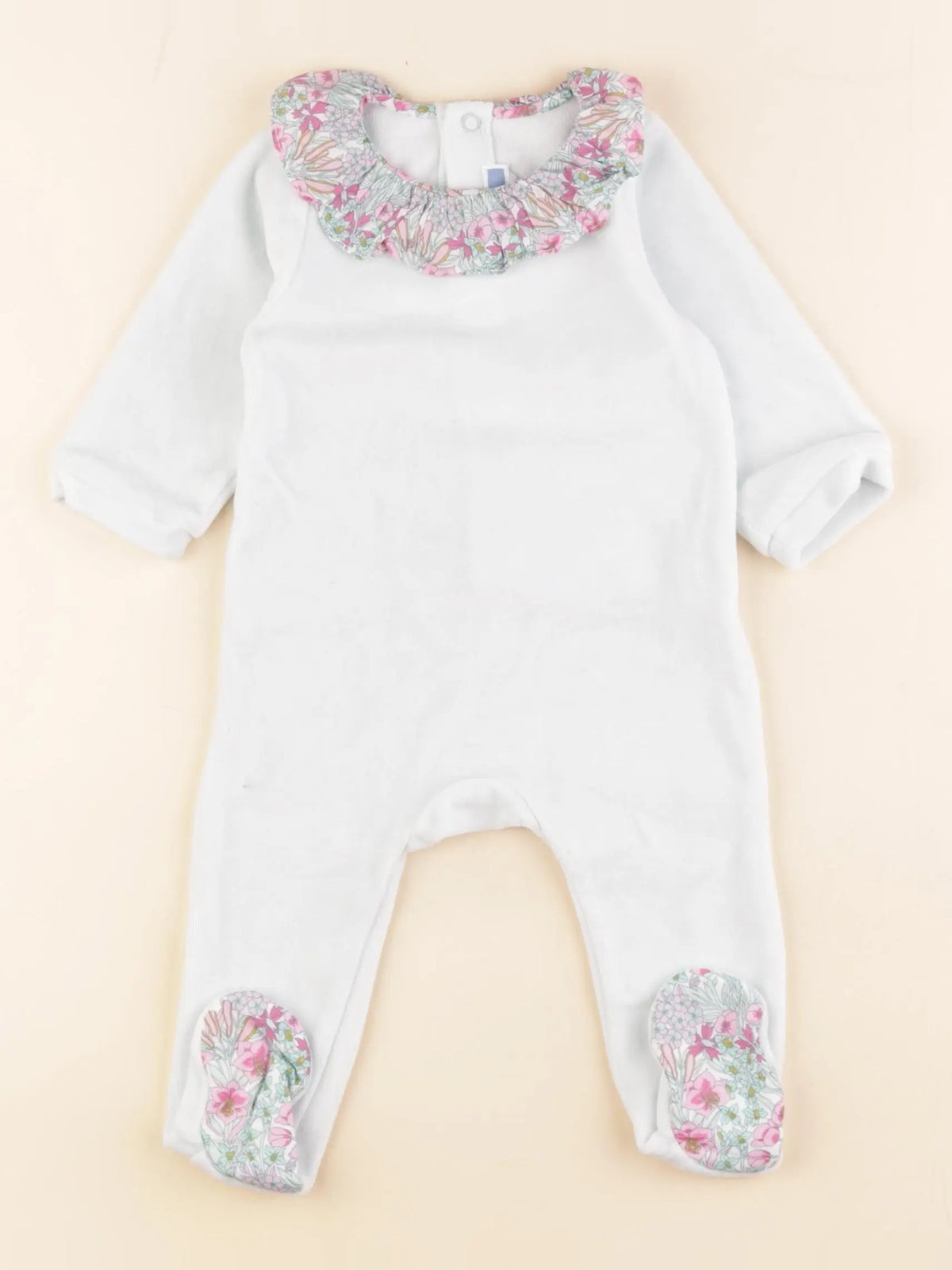 Jacadi - pyjama liberty velours vert - 6 mois