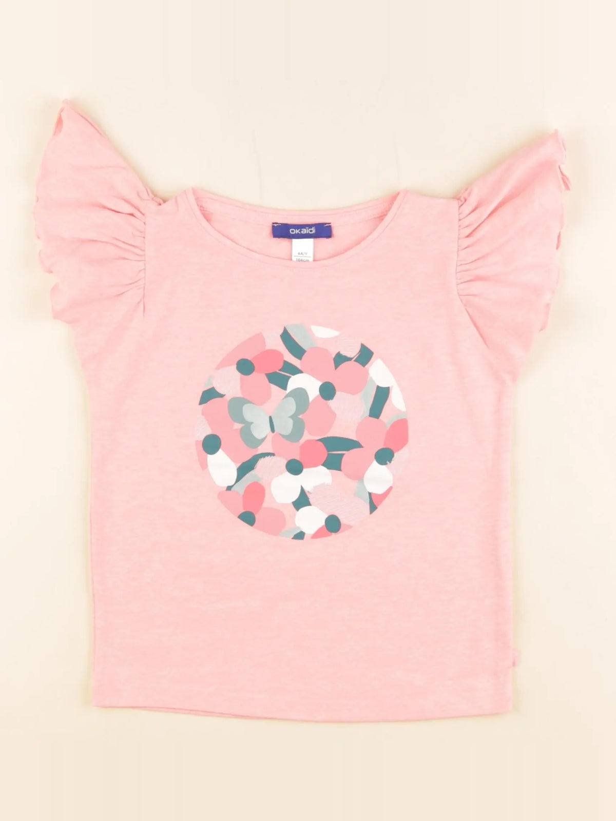Okaidi - tee-shirt rose - 4 ans