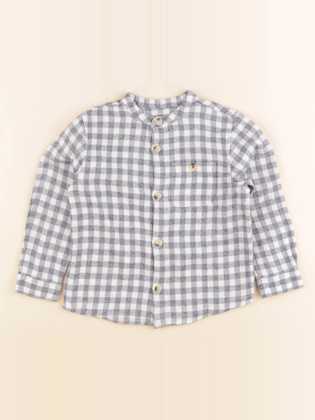 Zara - chemise blanc, bleu - 2/3 ans