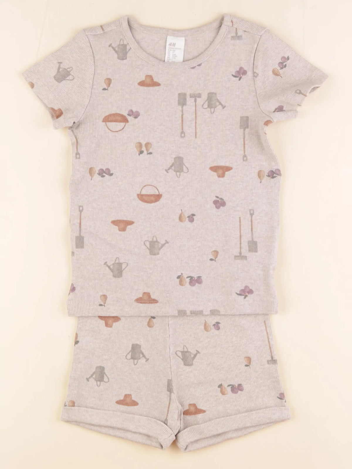 H&M - pyjama coton marron - 3/4 ans
