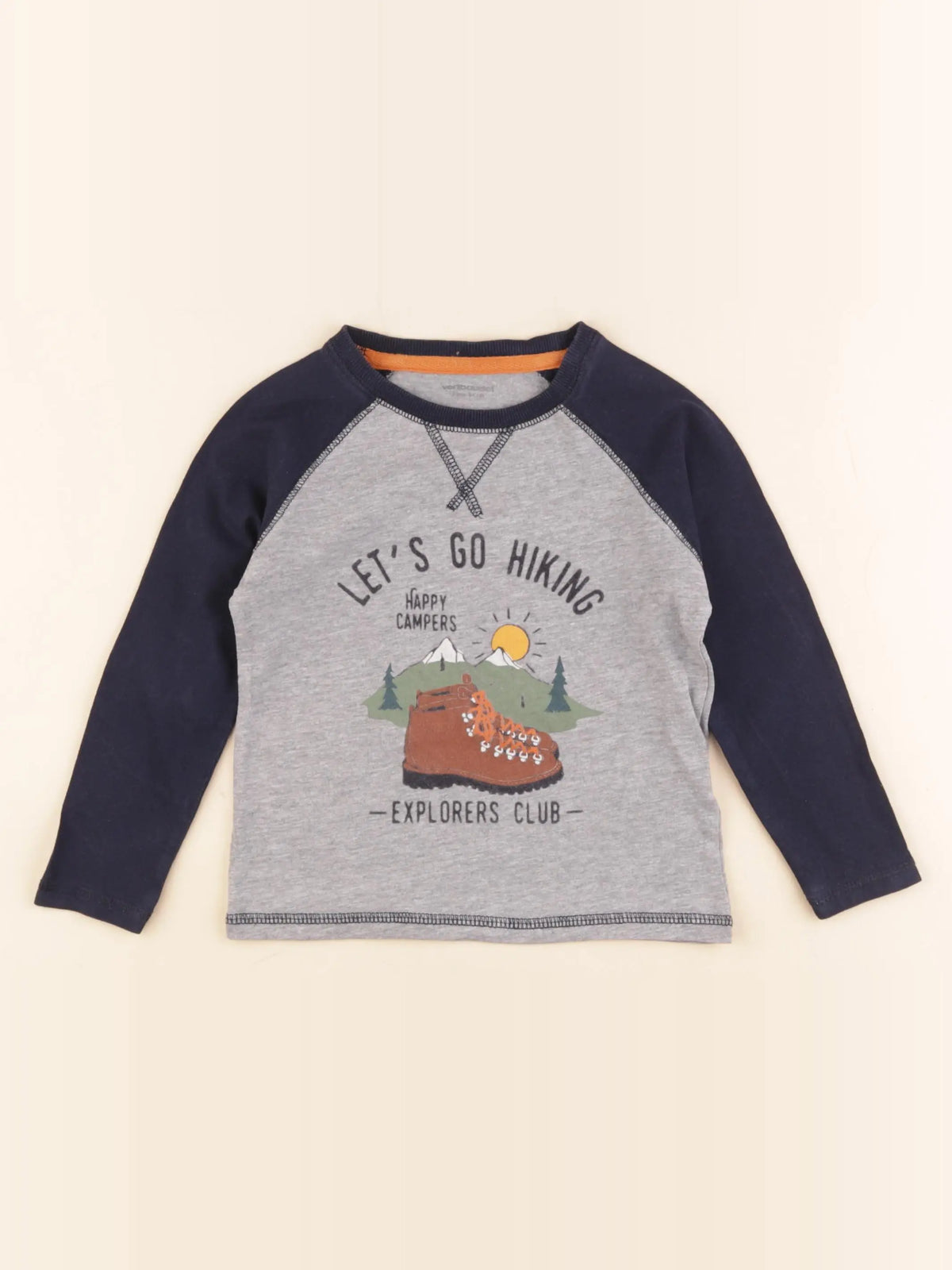 Vertbaudet - tee-shirt bleu, gris - 3 ans