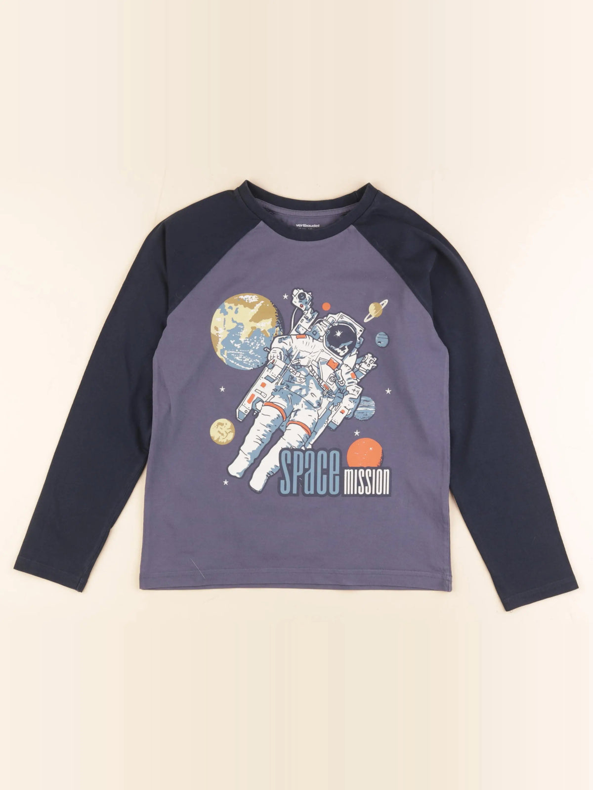 Vertbaudet - tee-shirt bleu - 10 ans