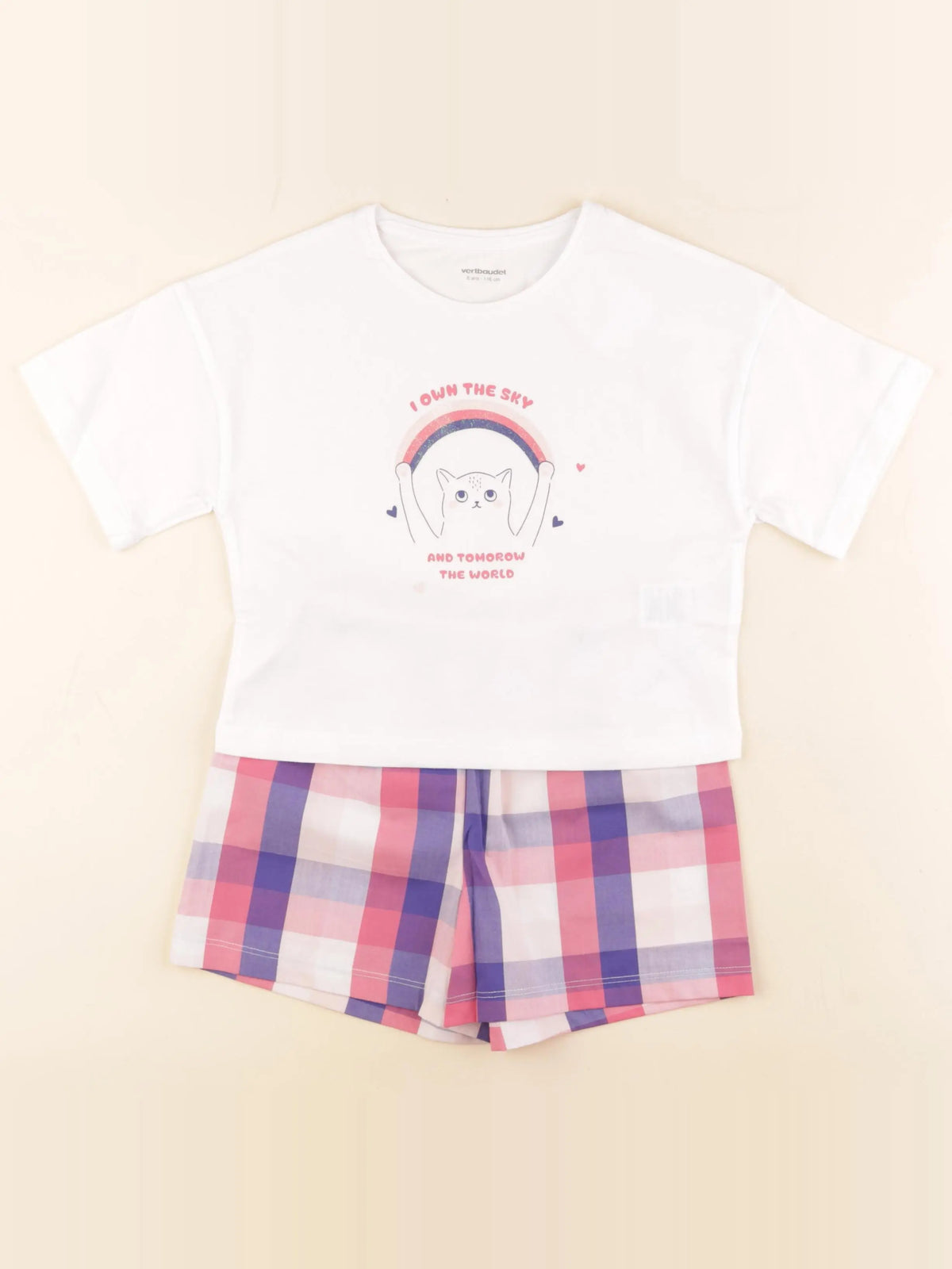 Vertbaudet - pyjama coton blanc - 6 ans