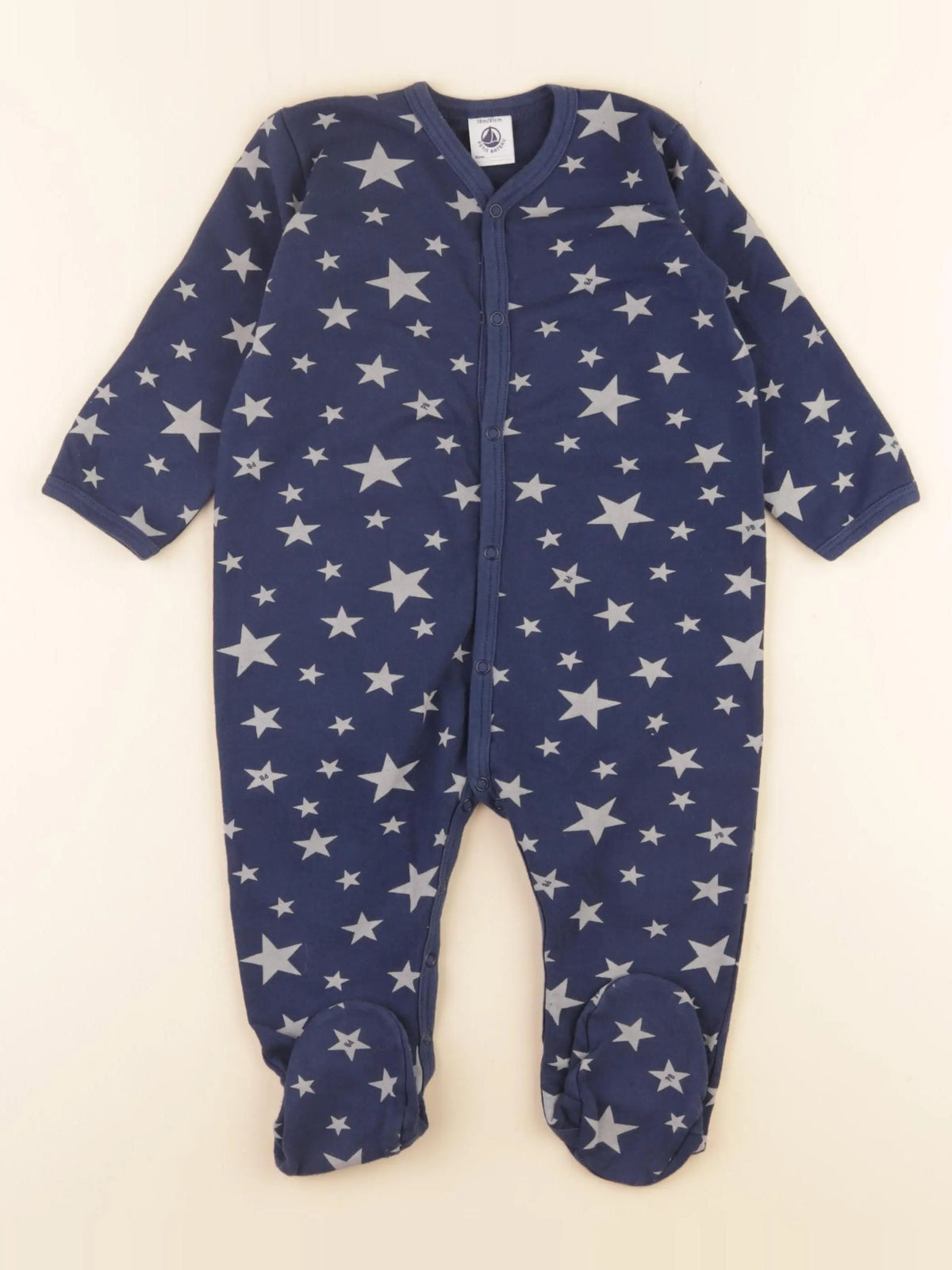 Petit Bateau - pyjama coton bleu - 18 mois