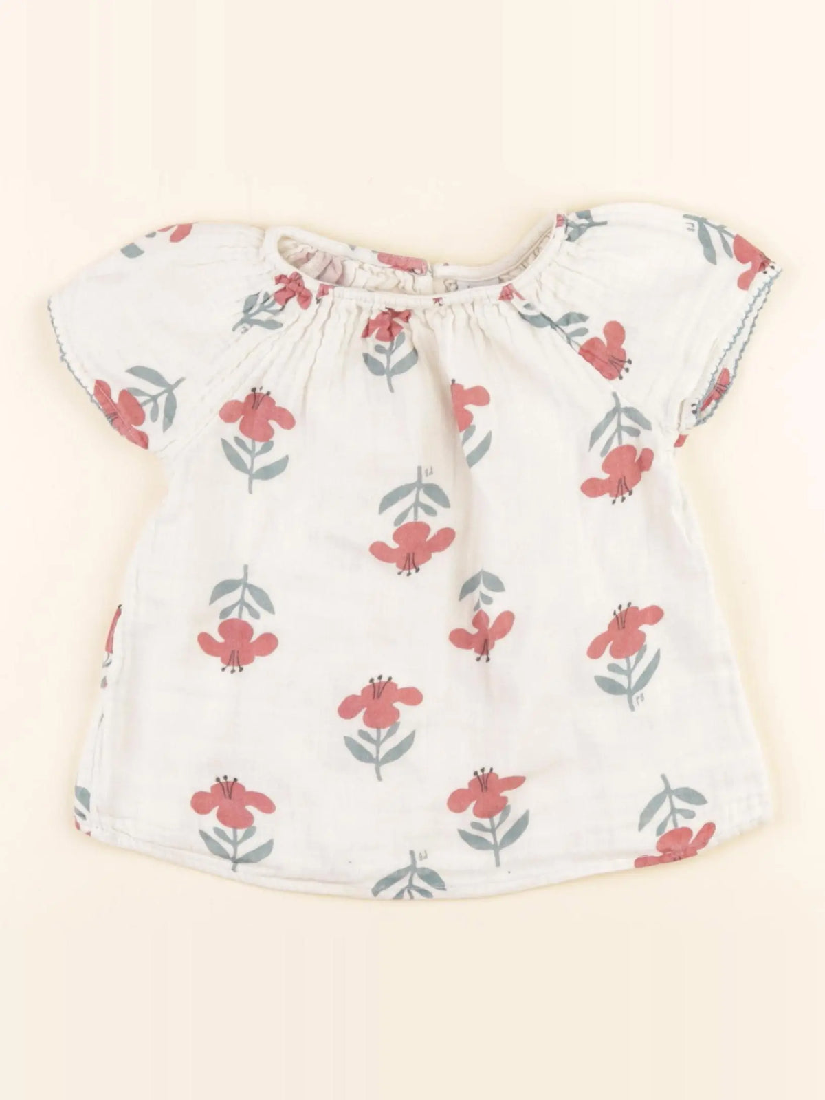 Petit Bateau - blouse blanc - 3 ans