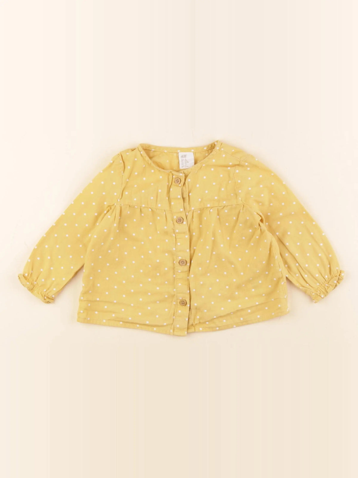 H&M - blouse jaune - 6/9 mois