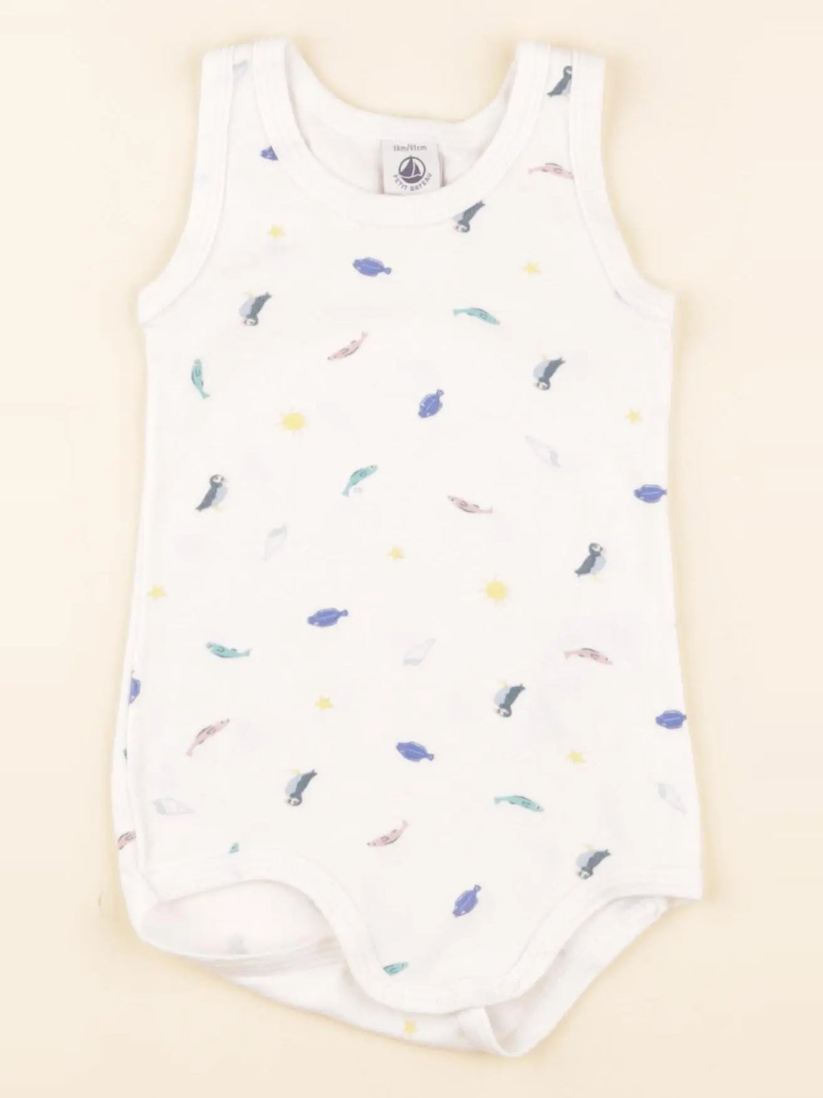 Petit Bateau - body blanc - 18 mois