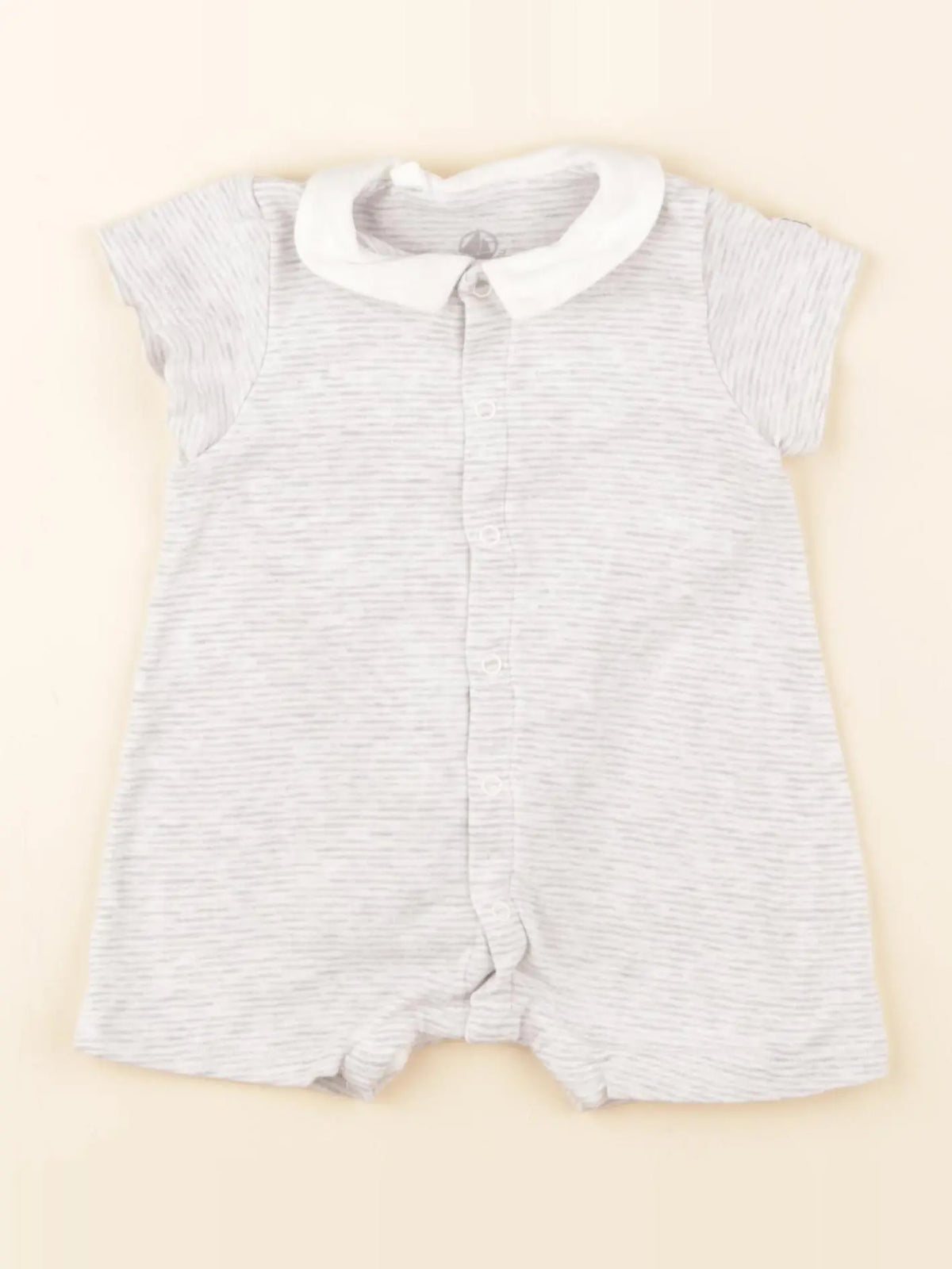 Petit Bateau - pyjama coton gris - 3 mois