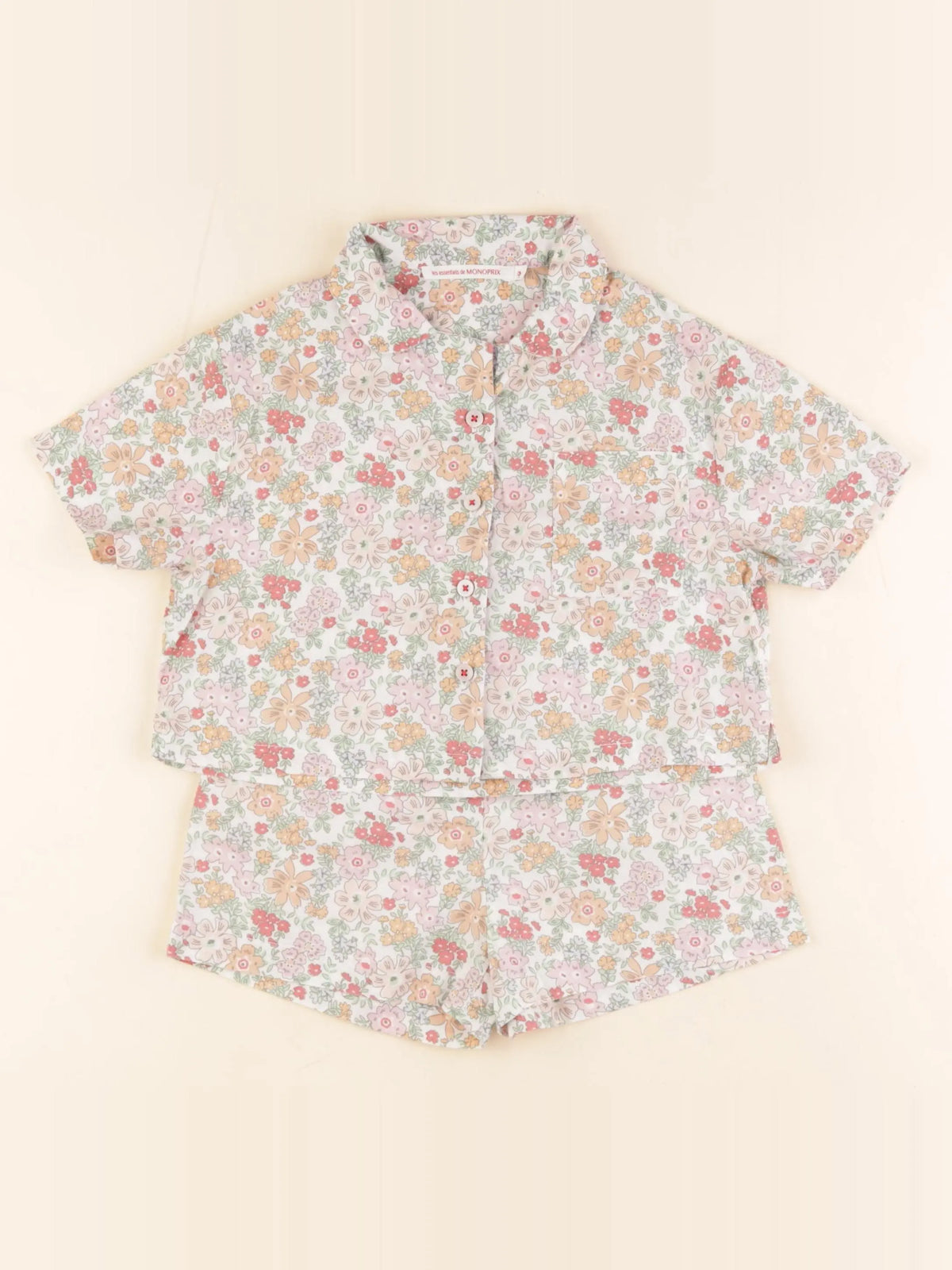 Monoprix - pyjama coton multicolore - 3 ans