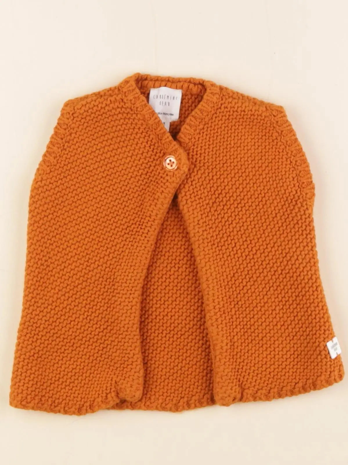Carrément Beau - gilet orange - 6 mois